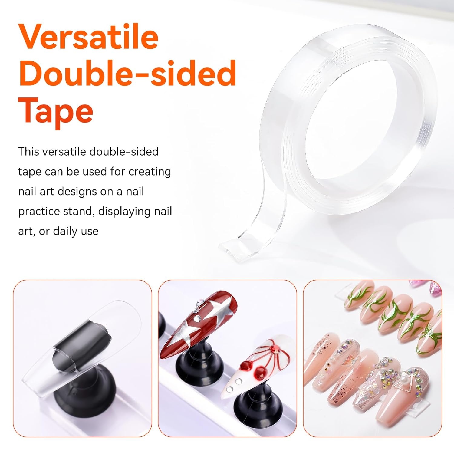 image:imageMakartt Nail Stand Press On Nails Stand Display Practice Art Magnetic Fake Nail Holder for Painting Nails Stand for False Nail Designs with Doublesided Tape for Home DIY Beginner Salon SuppliesWhiteBlack