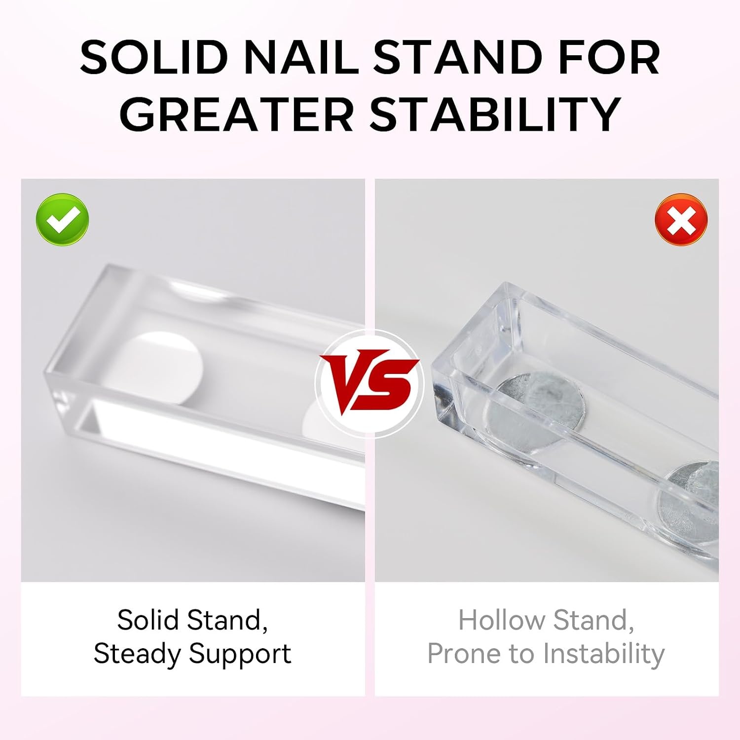 image:imageMakartt Nail Stand Press On Nails Stand Display Practice Art Magnetic Fake Nail Holder for Painting Nails Stand for False Nail Designs with Doublesided Tape for Home DIY Beginner Salon SuppliesPink10pcs