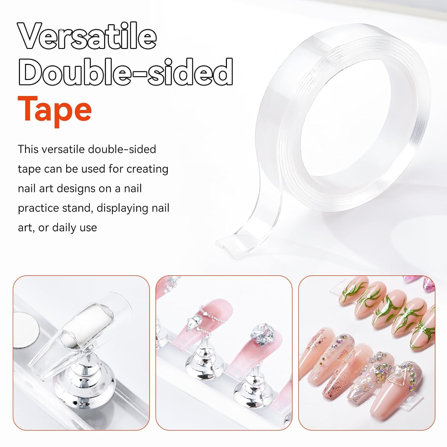 image:imageMakartt Nail Stand Press On Nails Stand Display Practice Art Magnetic Fake Nail Holder for Painting Nails Stand for False Nail Designs with Doublesided Tape for Home DIY Beginner Salon SuppliesSilver