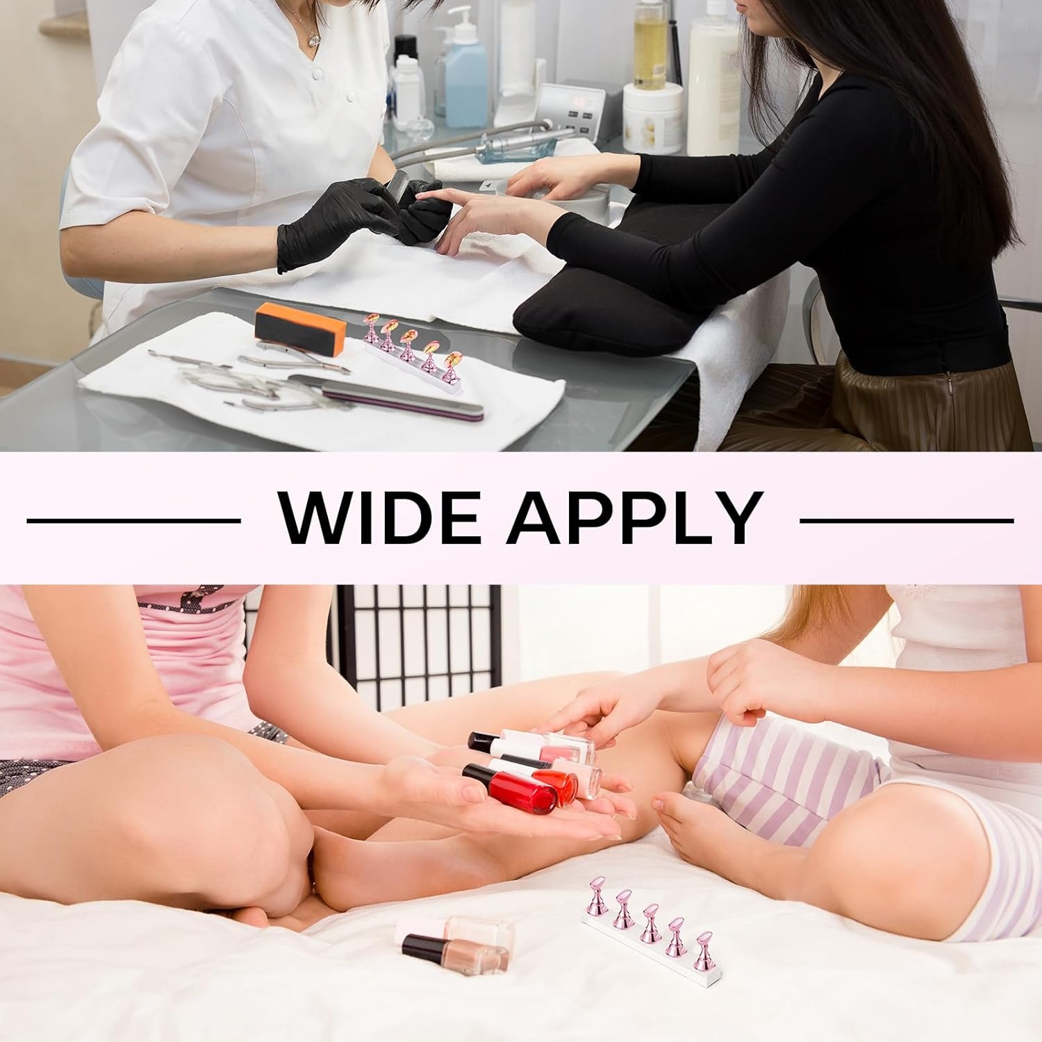 image:imageMakartt Nail Stand Press On Nails Stand Display Practice Art Magnetic Fake Nail Holder for Painting Nails Stand for False Nail Designs with Doublesided Tape for Home DIY Beginner Salon SuppliesPink10pcs