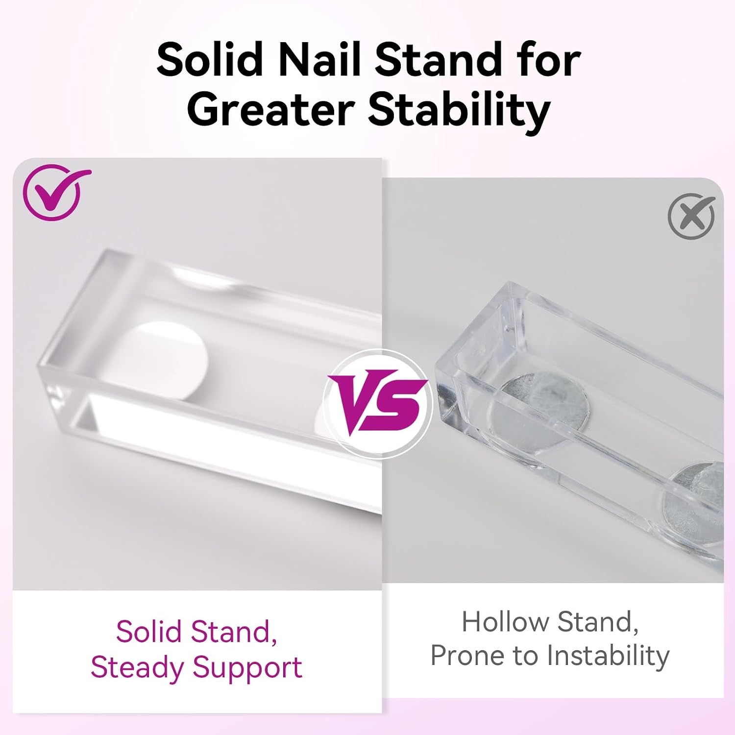 image:imageMakartt Nail Stand Press On Nails Stand Display Practice Art Magnetic Fake Nail Holder for Painting Nails Stand for False Nail Designs with Doublesided Tape for Home DIY Beginner Salon Suppliespurely white