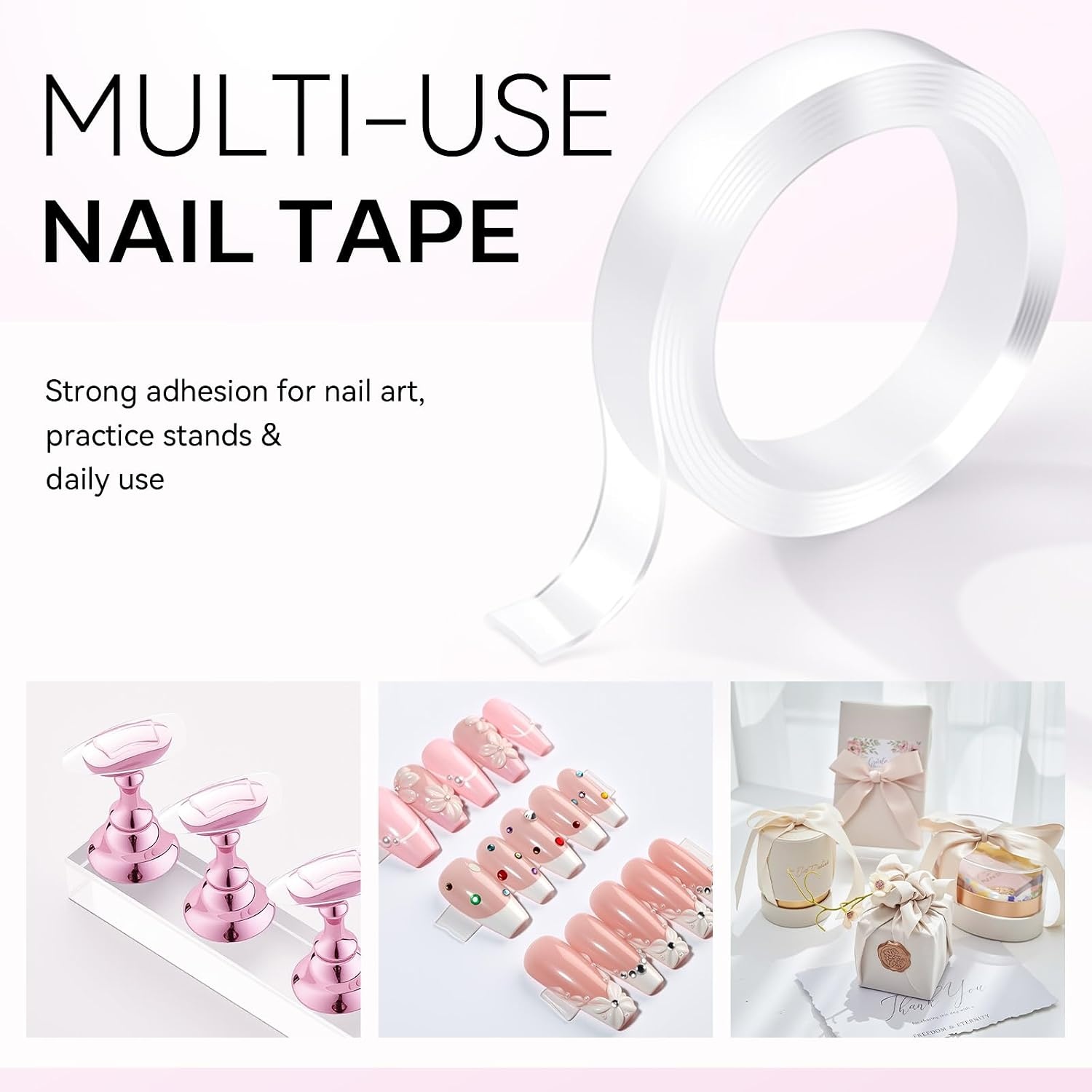 image:imageMakartt Nail Stand Press On Nails Stand Display Practice Art Magnetic Fake Nail Holder for Painting Nails Stand for False Nail Designs with Doublesided Tape for Home DIY Beginner Salon SuppliesPink5pcs