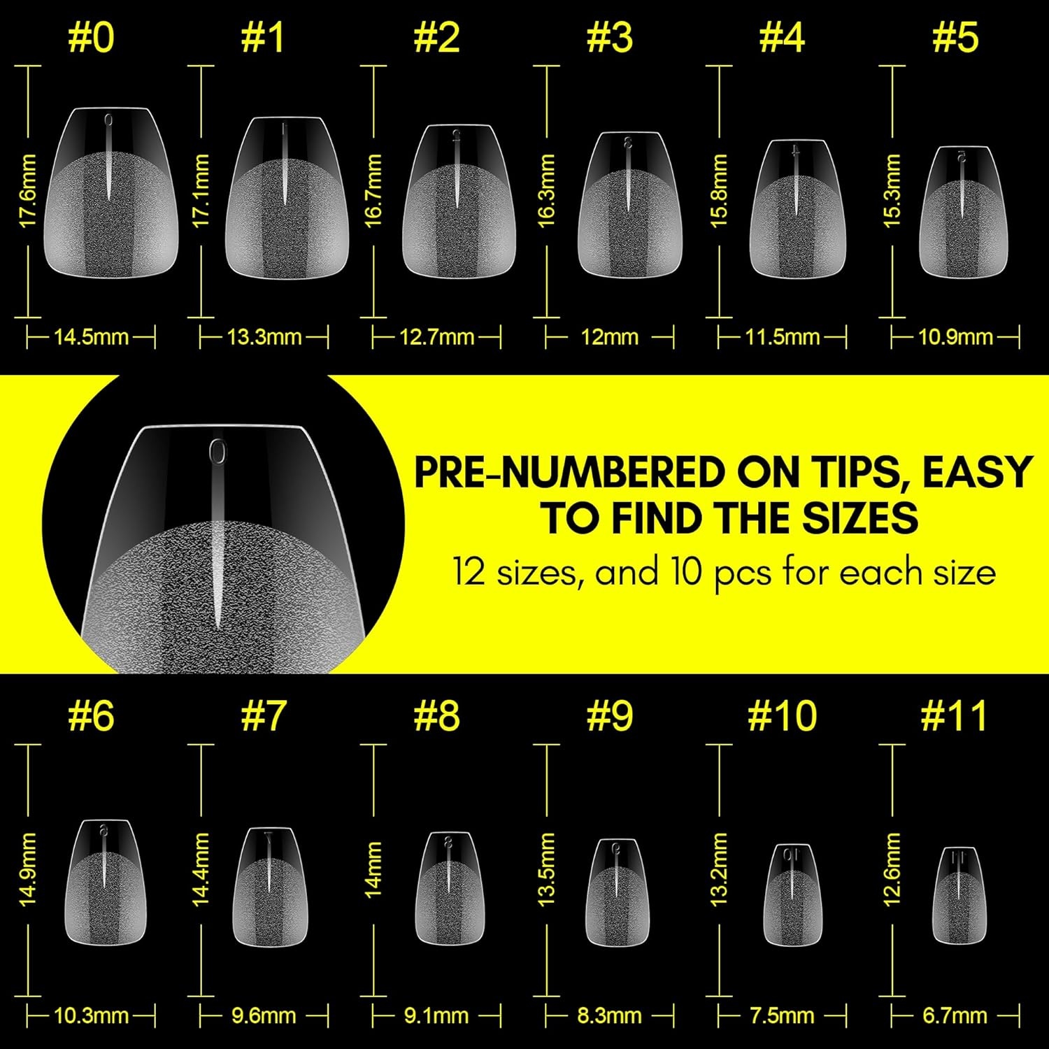 image:imageMakartt Nail Tips and Glue Kit Almond Medium Tips 500PCS with 3D Gel Solid Builder Gel for Extension Full Cover PreBuffed Nails NonSticky Carving Glue Complete DIY Manicure Nail ArtA04Extra Short Coffin120PCS