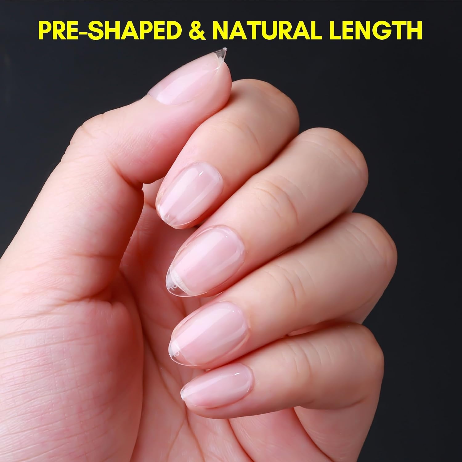 image:imageMakartt Nail Tips and Glue Kit Almond Medium Tips 500PCS with 3D Gel Solid Builder Gel for Extension Full Cover PreBuffed Nails NonSticky Carving Glue Complete DIY Manicure Nail ArtA07Extra Short Almond120PCS
