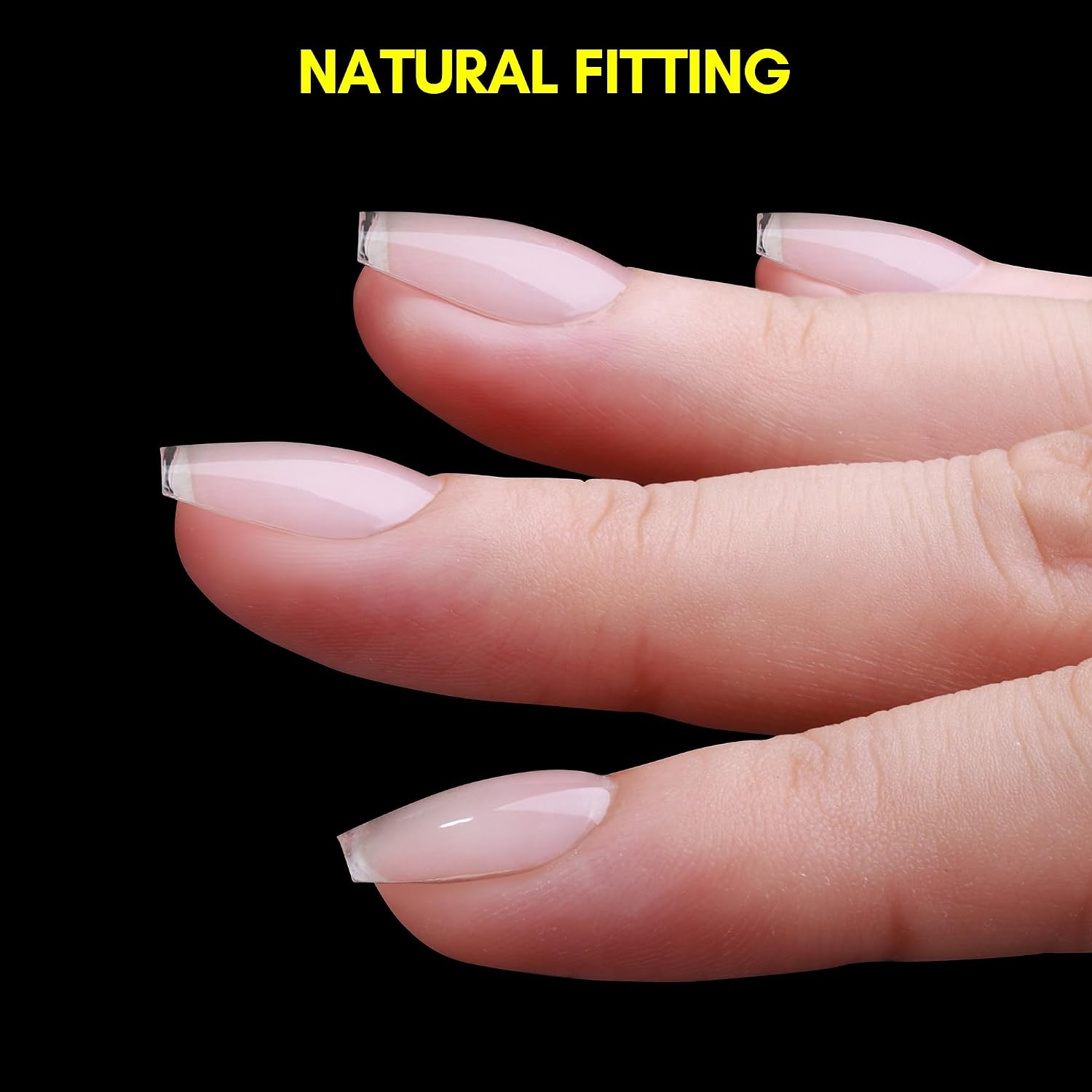 image:imageMakartt Nail Tips and Glue Kit Almond Medium Tips 500PCS with 3D Gel Solid Builder Gel for Extension Full Cover PreBuffed Nails NonSticky Carving Glue Complete DIY Manicure Nail ArtA04Extra Short Coffin120PCS
