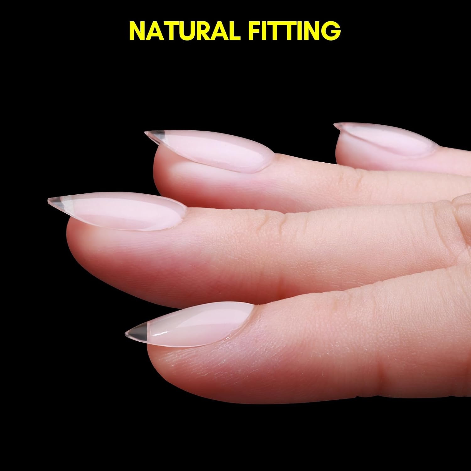 image:imageMakartt Nail Tips and Glue Kit Almond Medium Tips 500PCS with 3D Gel Solid Builder Gel for Extension Full Cover PreBuffed Nails NonSticky Carving Glue Complete DIY Manicure Nail ArtA07Extra Short Almond120PCS