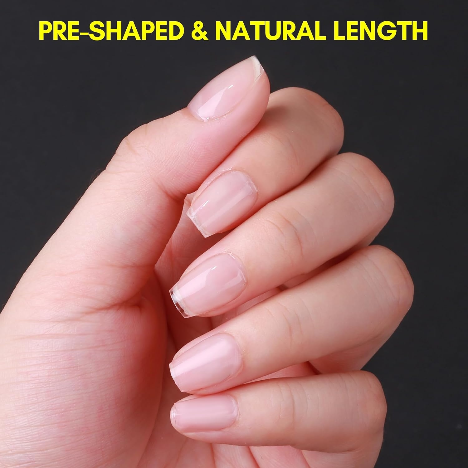 image:imageMakartt Nail Tips and Glue Kit Almond Medium Tips 500PCS with 3D Gel Solid Builder Gel for Extension Full Cover PreBuffed Nails NonSticky Carving Glue Complete DIY Manicure Nail ArtA04Extra Short Coffin120PCS