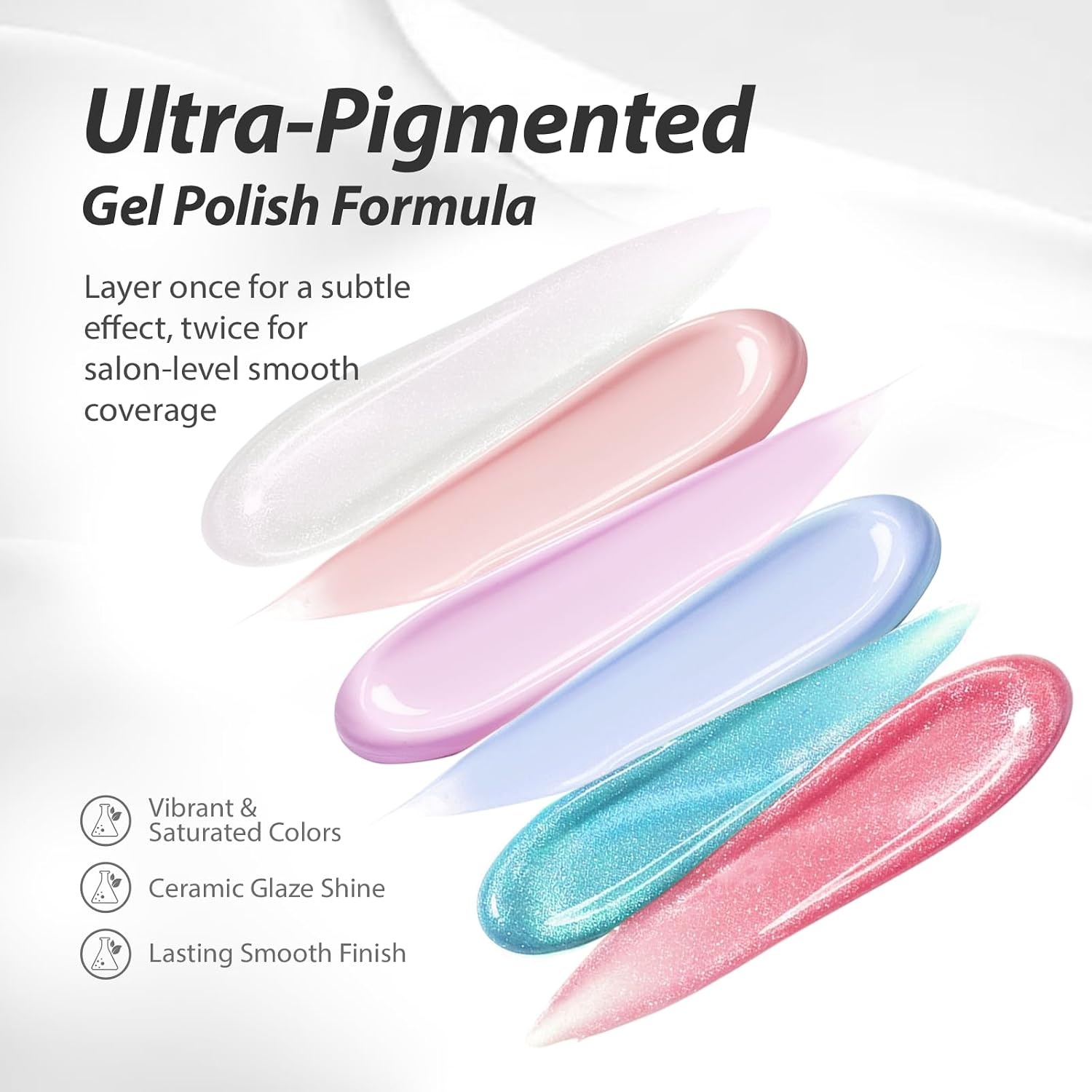 image:imageMakartt Pearl Gel Nail Polish Set 15ml One NDone 6 Colors Shimmer Mermaid Glitter UV Gel Polish Soak Off HighGloss SalonGrade Nail Art Manicure DIY Salon Home Nebula SpectrumSpring in Bergen