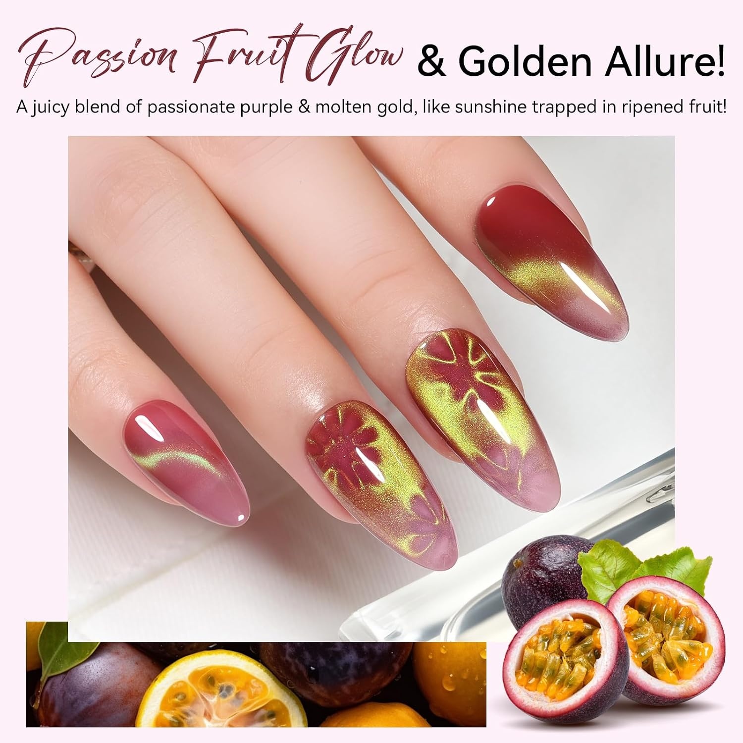 image:imageMakartt Pearl Gel Nail Polish Set 15ml One NDone 6 Colors Shimmer Mermaid Glitter UV Gel Polish Soak Off HighGloss SalonGrade Nail Art Manicure DIY Salon Home Nebula SpectrumPassion Fruit