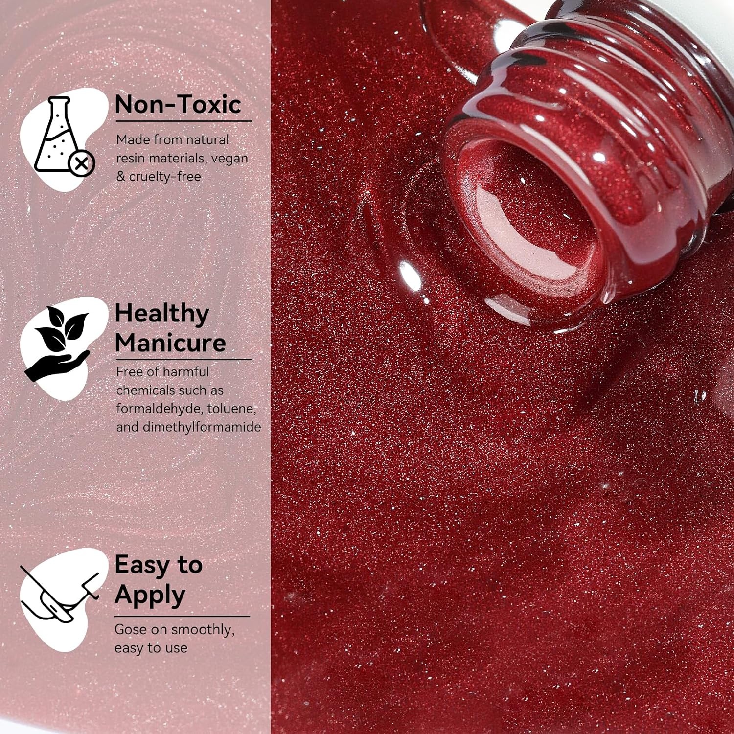 image:imageMakartt Pearl Gel Nail Polish Set 15ml One NDone 6 Colors Shimmer Mermaid Glitter UV Gel Polish Soak Off HighGloss SalonGrade Nail Art Manicure DIY Salon Home Nebula SpectrumCherry