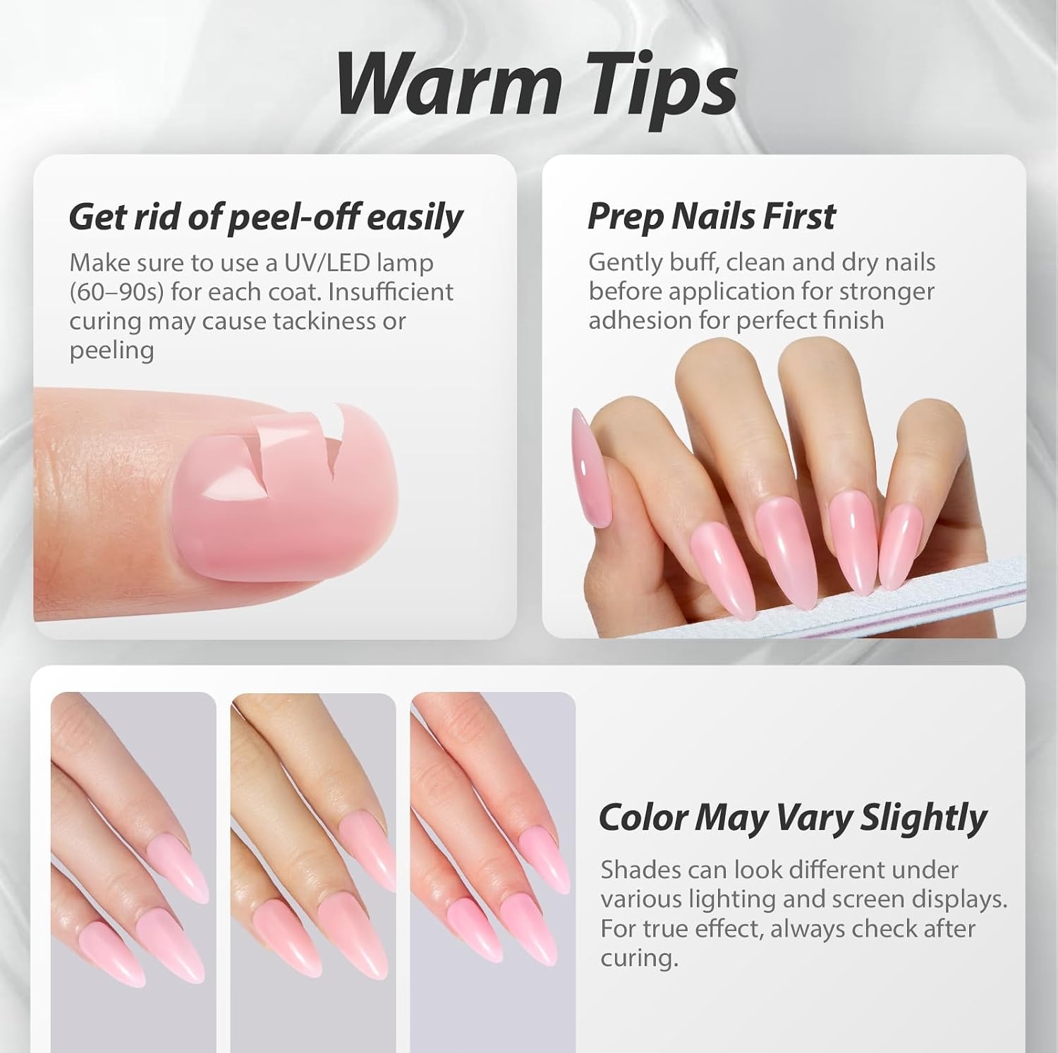 image:imageMakartt Pearl Gel Nail Polish Set 15ml One NDone 6 Colors Shimmer Mermaid Glitter UV Gel Polish Soak Off HighGloss SalonGrade Nail Art Manicure DIY Salon Home Nebula SpectrumPeachy Pink