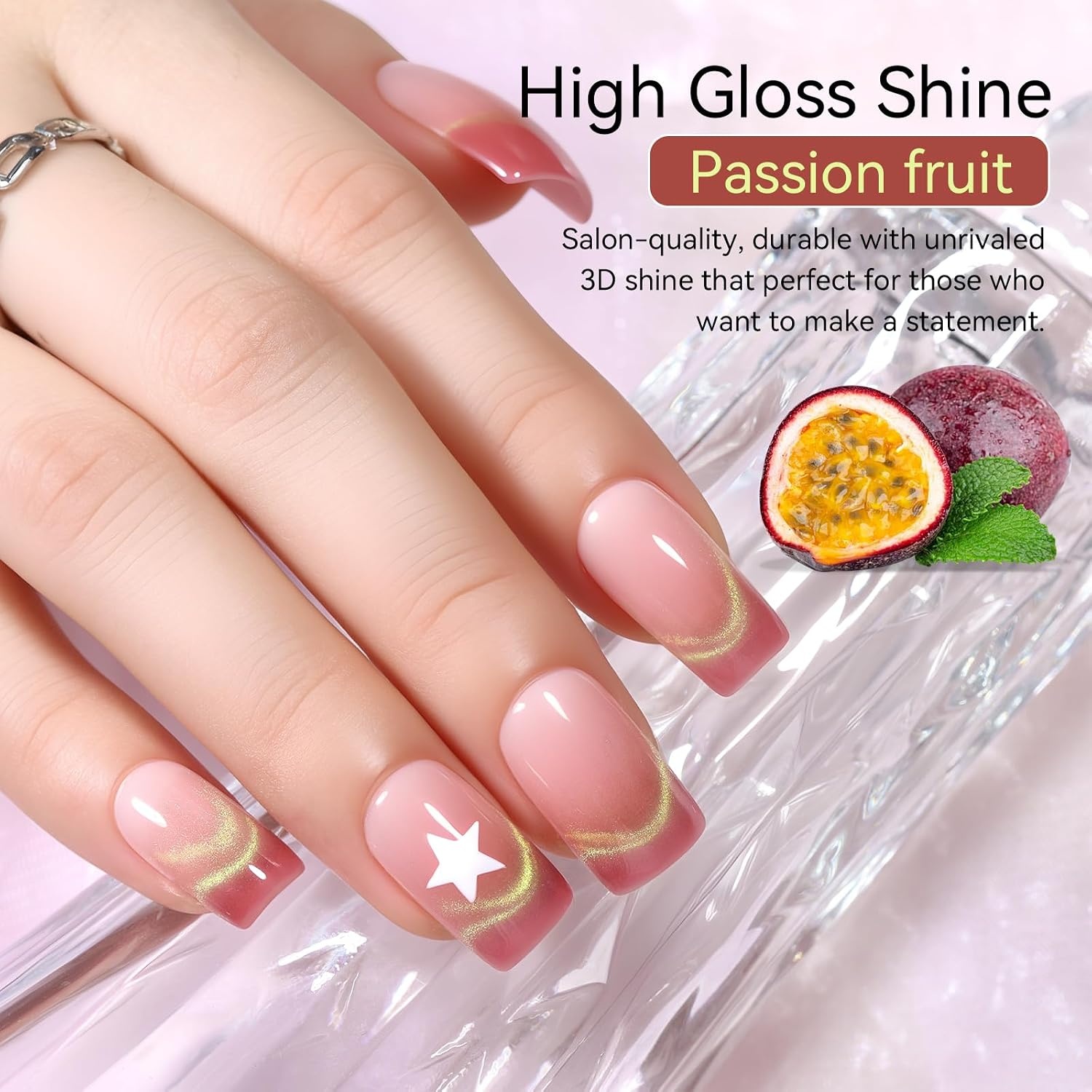 image:imageMakartt Pearl Gel Nail Polish Set 15ml One NDone 6 Colors Shimmer Mermaid Glitter UV Gel Polish Soak Off HighGloss SalonGrade Nail Art Manicure DIY Salon Home Nebula SpectrumPassion Fruit