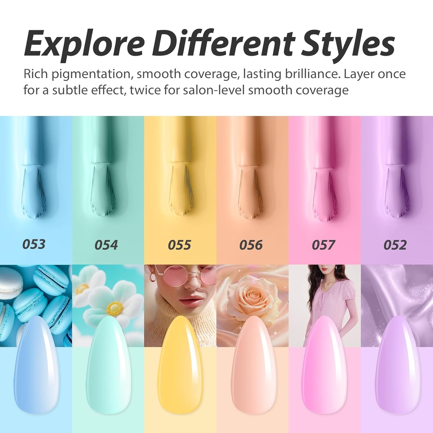 image:imageMakartt Pearl Gel Nail Polish Set 15ml One NDone 6 Colors Shimmer Mermaid Glitter UV Gel Polish Soak Off HighGloss SalonGrade Nail Art Manicure DIY Salon Home Nebula SpectrumSummer Spritz