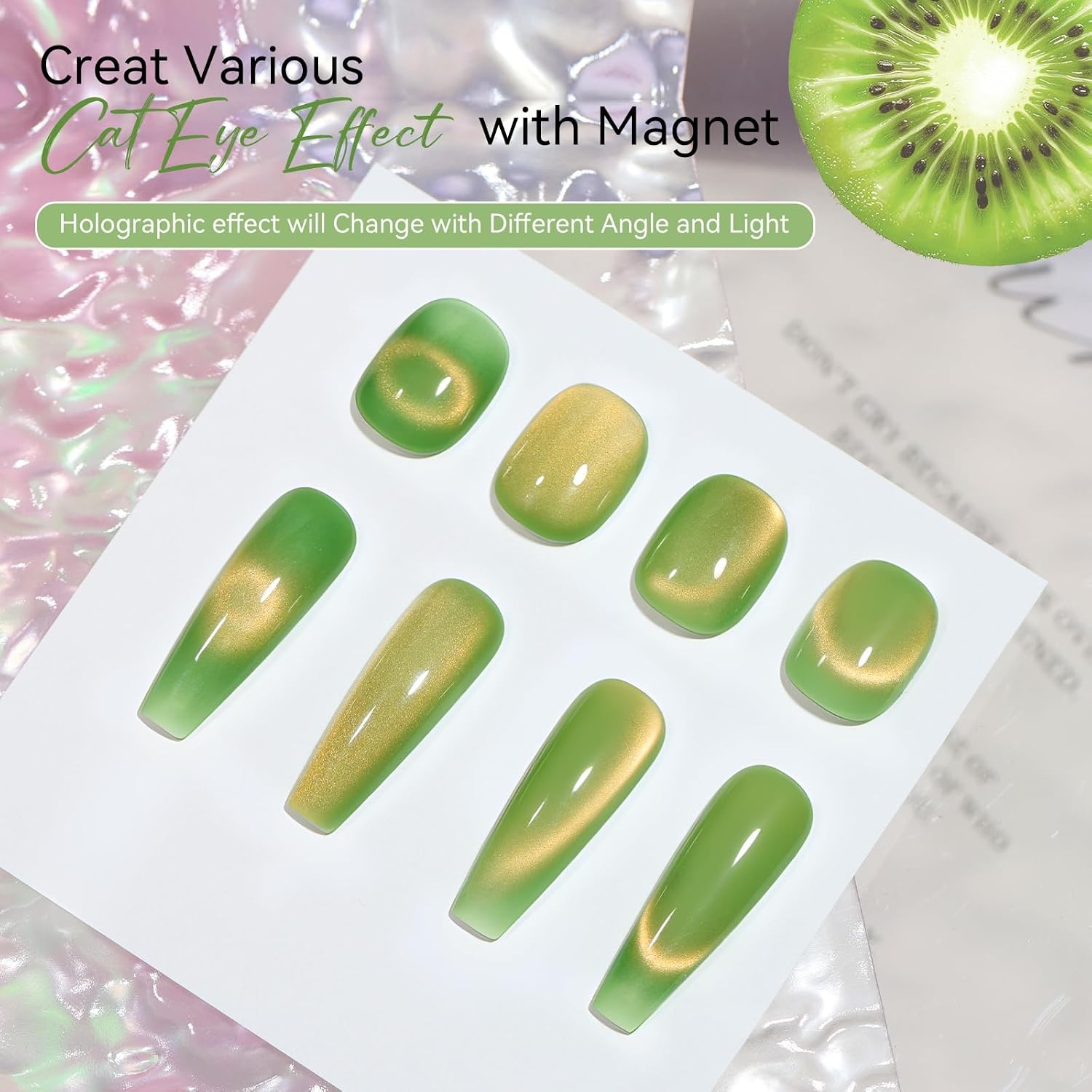 image:imageMakartt Pearl Gel Nail Polish Set 15ml One NDone 6 Colors Shimmer Mermaid Glitter UV Gel Polish Soak Off HighGloss SalonGrade Nail Art Manicure DIY Salon Home Nebula SpectrumKiwi Fruit
