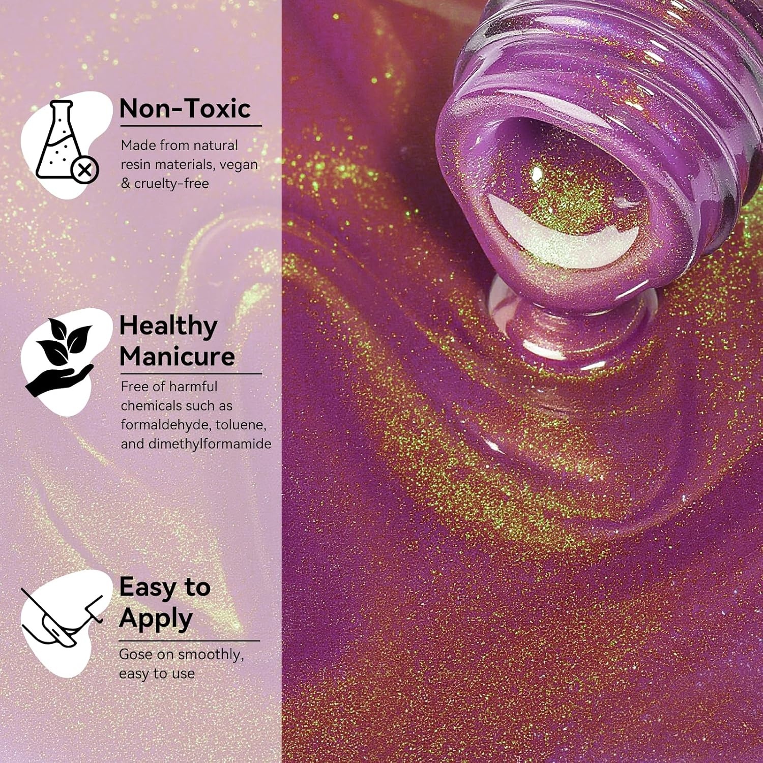 image:imageMakartt Pearl Gel Nail Polish Set 15ml One NDone 6 Colors Shimmer Mermaid Glitter UV Gel Polish Soak Off HighGloss SalonGrade Nail Art Manicure DIY Salon Home Nebula SpectrumLady Finger Grape