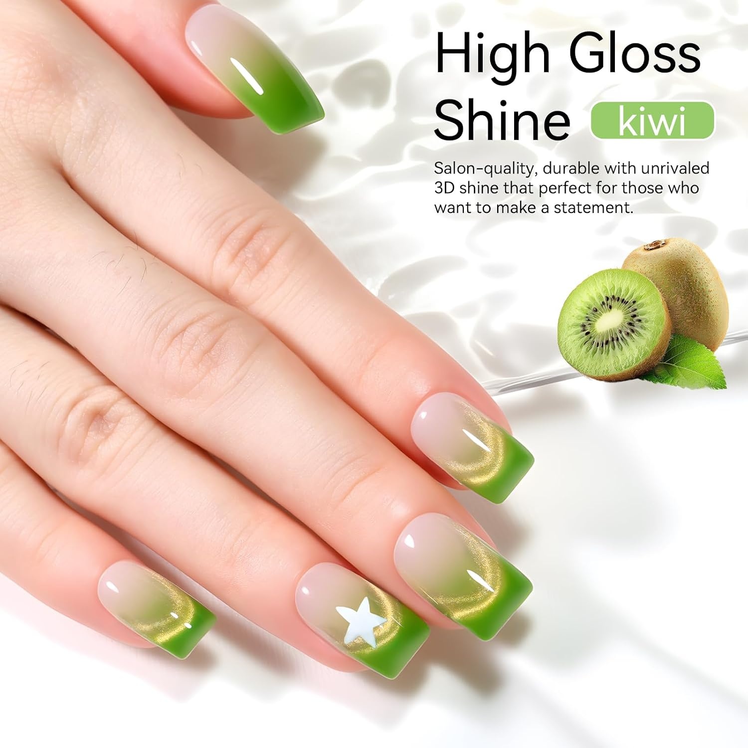 image:imageMakartt Pearl Gel Nail Polish Set 15ml One NDone 6 Colors Shimmer Mermaid Glitter UV Gel Polish Soak Off HighGloss SalonGrade Nail Art Manicure DIY Salon Home Nebula SpectrumKiwi Fruit