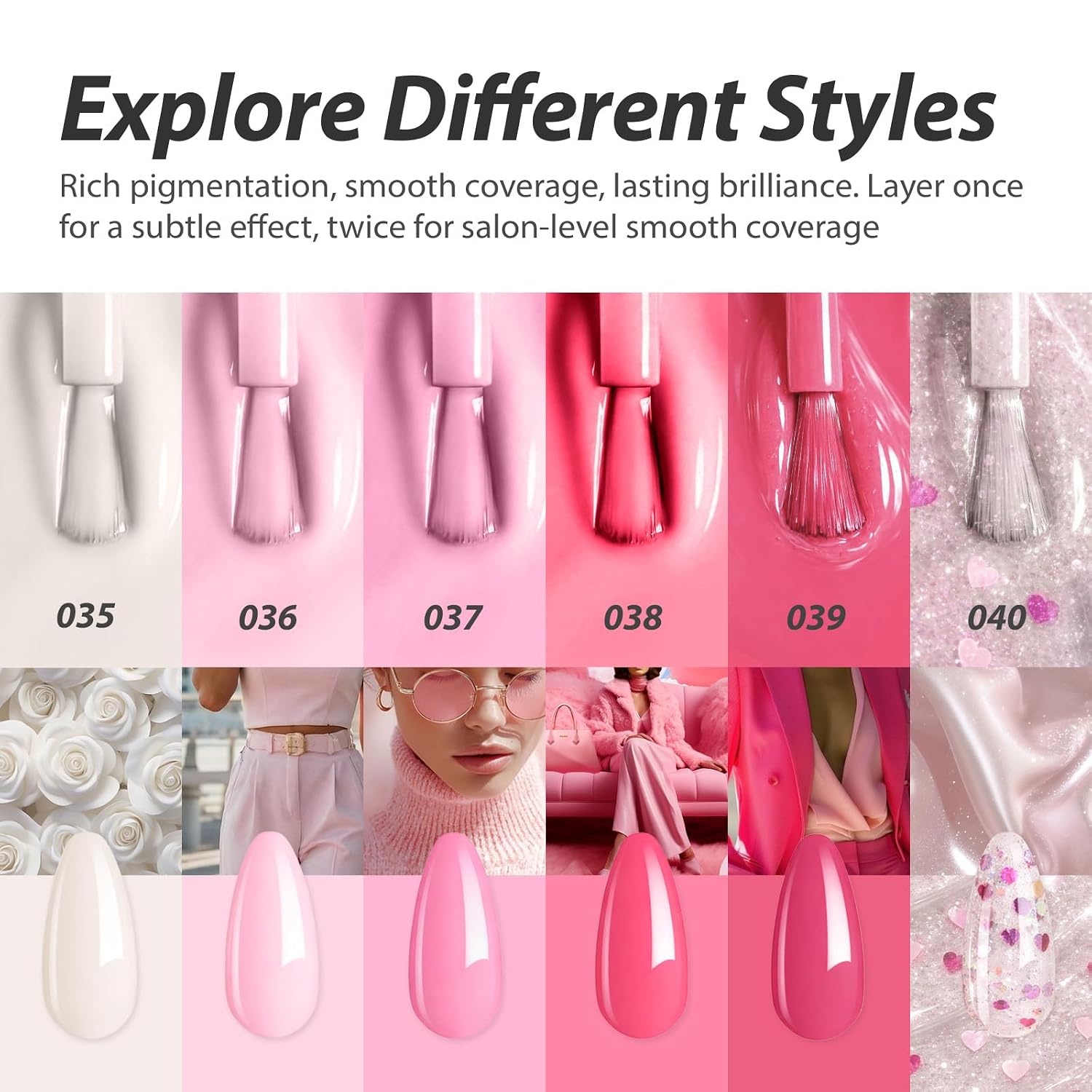 image:imageMakartt Pearl Gel Nail Polish Set 15ml One NDone 6 Colors Shimmer Mermaid Glitter UV Gel Polish Soak Off HighGloss SalonGrade Nail Art Manicure DIY Salon Home Nebula SpectrumLittle Love Notes