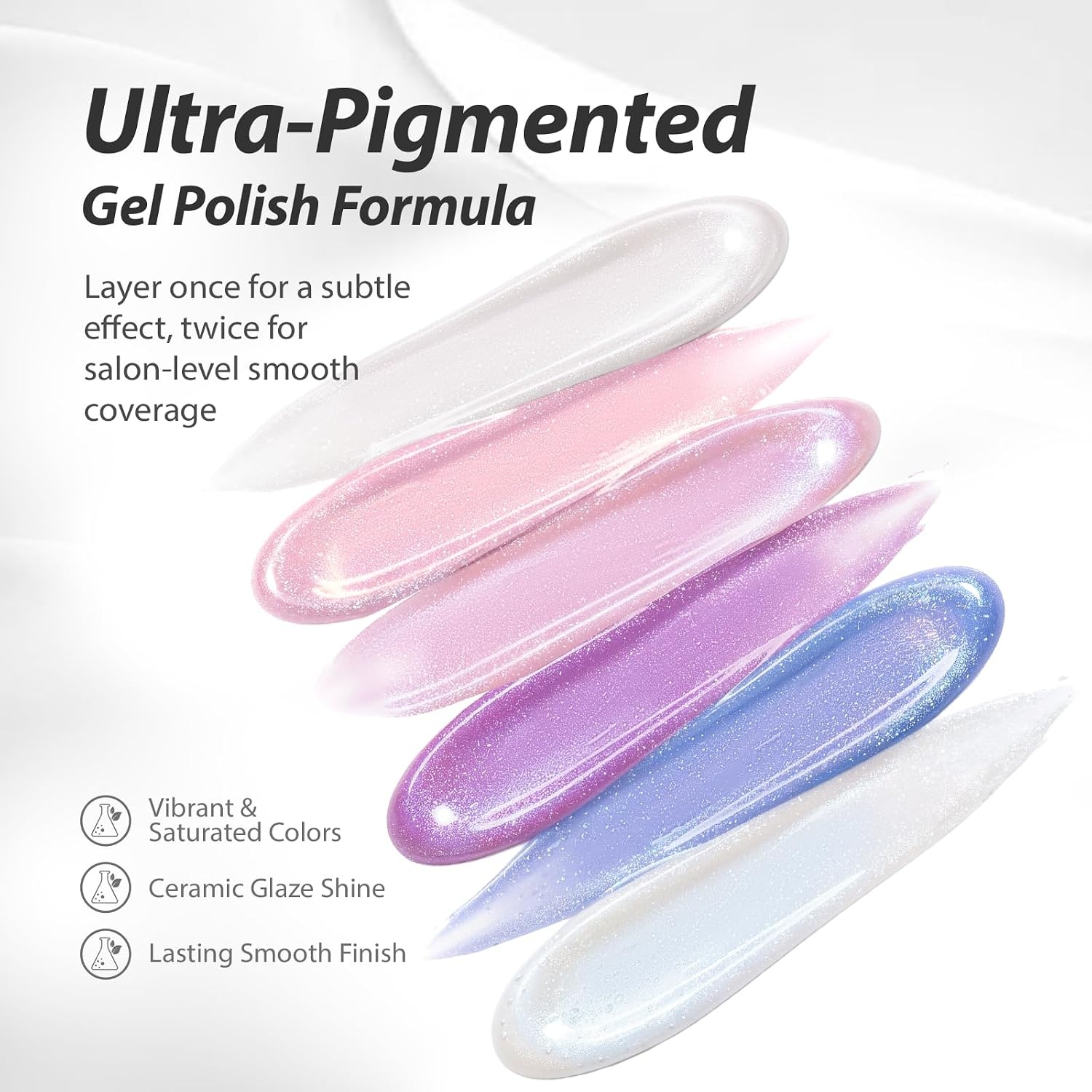 image:imageMakartt Pearl Gel Nail Polish Set 15ml One NDone 6 Colors Shimmer Mermaid Glitter UV Gel Polish Soak Off HighGloss SalonGrade Nail Art Manicure DIY Salon Home Nebula SpectrumNebula Spectrum
