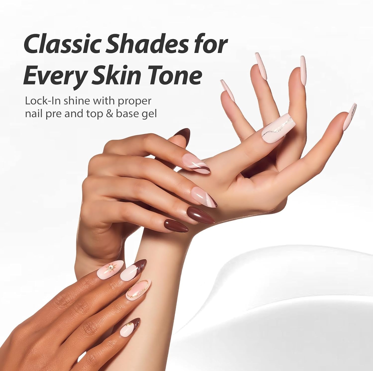 image:imageMakartt Pearl Gel Nail Polish Set 15ml One NDone 6 Colors Shimmer Mermaid Glitter UV Gel Polish Soak Off HighGloss SalonGrade Nail Art Manicure DIY Salon Home Nebula SpectrumCozy Mocha Blend