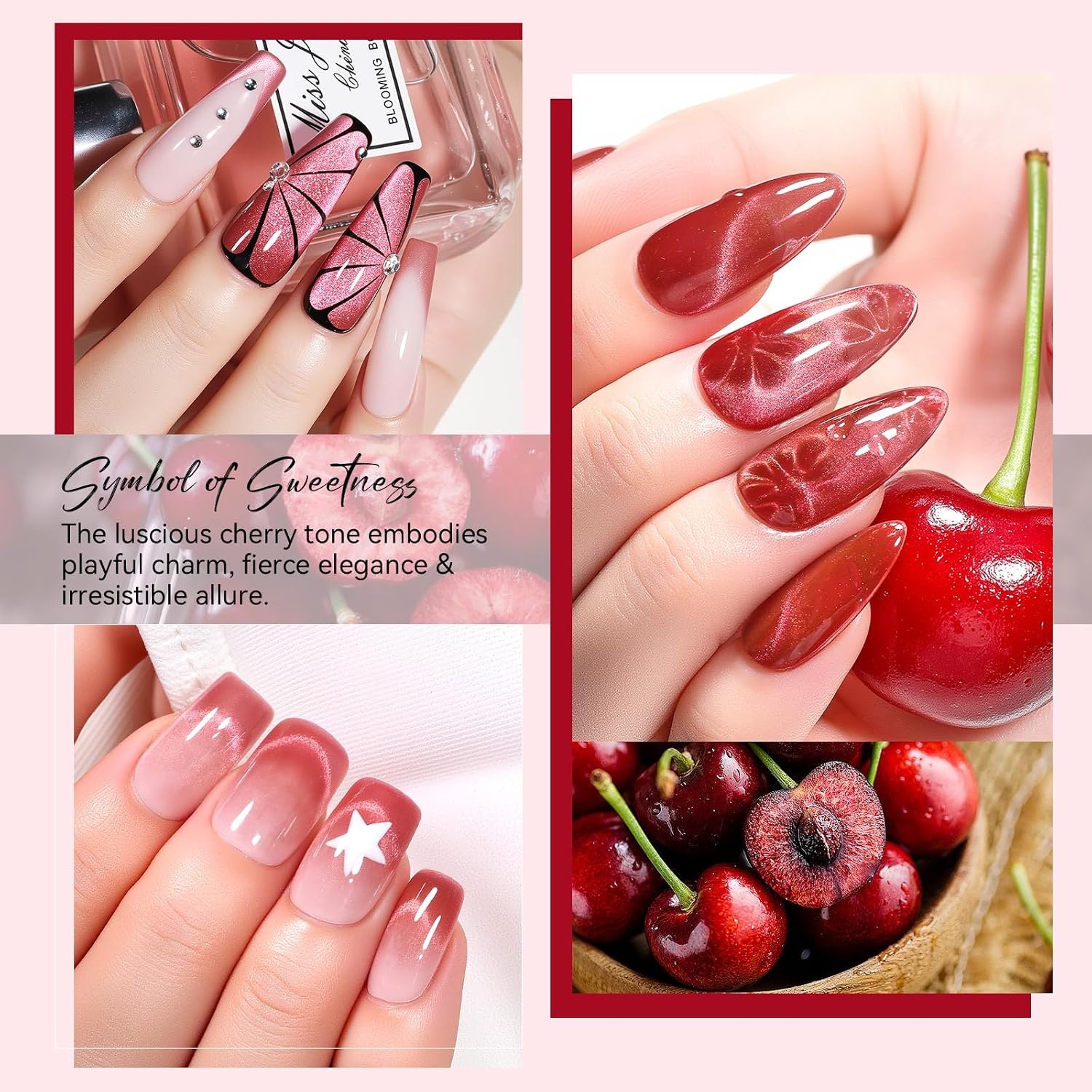 image:imageMakartt Pearl Gel Nail Polish Set 15ml One NDone 6 Colors Shimmer Mermaid Glitter UV Gel Polish Soak Off HighGloss SalonGrade Nail Art Manicure DIY Salon Home Nebula SpectrumCherry