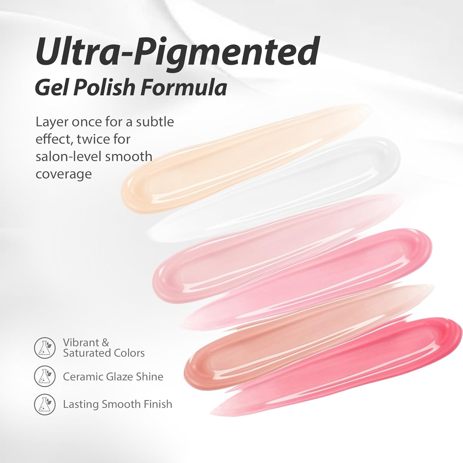 image:imageMakartt Pearl Gel Nail Polish Set 15ml One NDone 6 Colors Shimmer Mermaid Glitter UV Gel Polish Soak Off HighGloss SalonGrade Nail Art Manicure DIY Salon Home Nebula SpectrumPeachy Pink