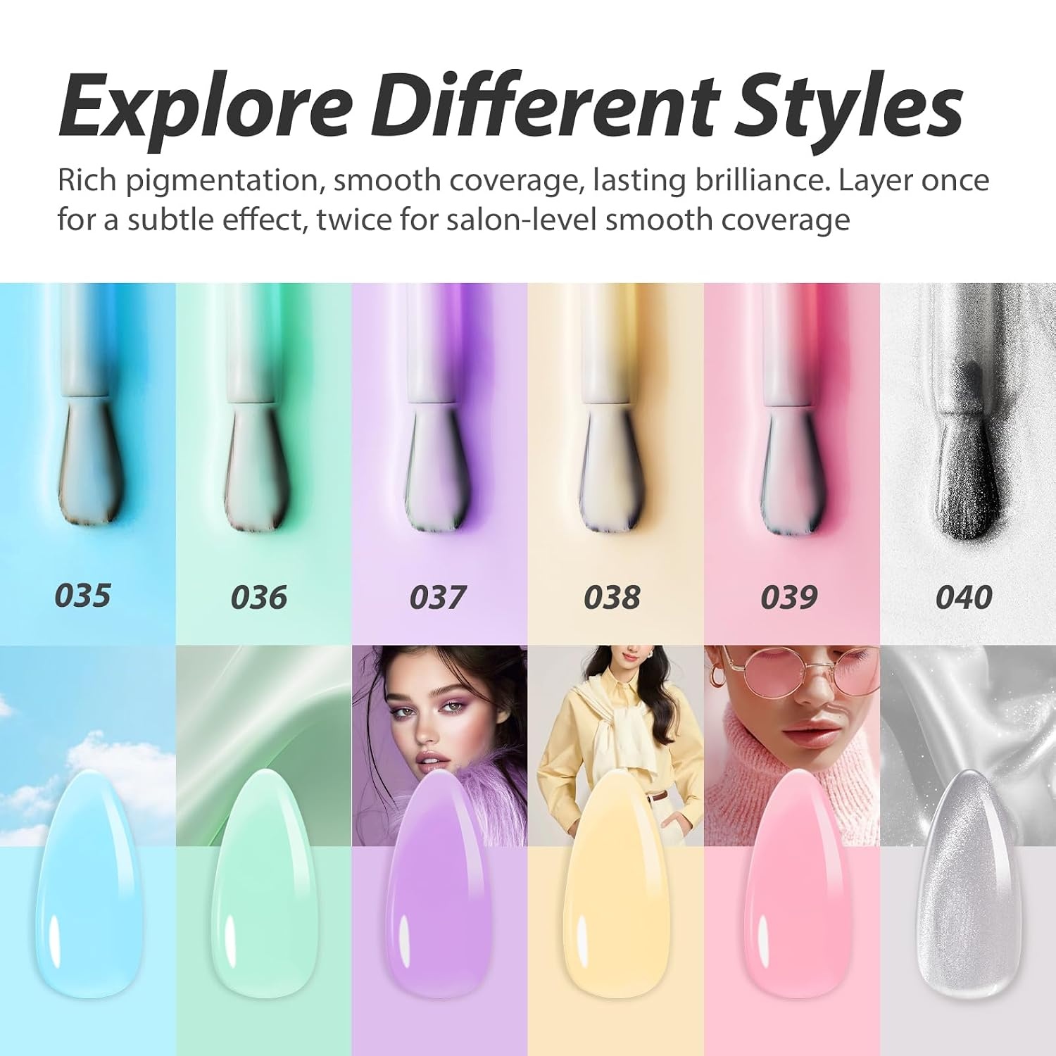 image:imageMakartt Pearl Gel Nail Polish Set 15ml One NDone 6 Colors Shimmer Mermaid Glitter UV Gel Polish Soak Off HighGloss SalonGrade Nail Art Manicure DIY Salon Home Nebula SpectrumCool Girl Mocktail