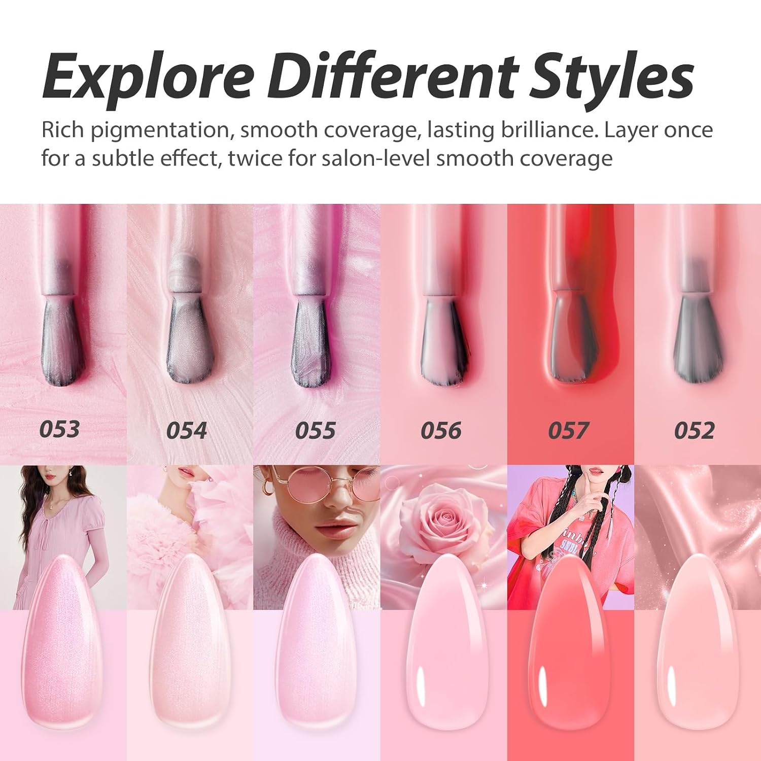 image:imageMakartt Pearl Gel Nail Polish Set 15ml One NDone 6 Colors Shimmer Mermaid Glitter UV Gel Polish Soak Off HighGloss SalonGrade Nail Art Manicure DIY Salon Home Nebula SpectrumPetal Glow