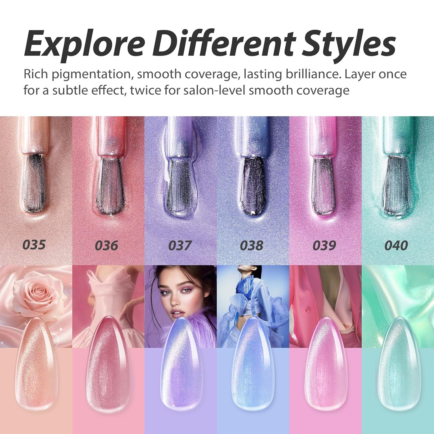 image:imageMakartt Pearl Gel Nail Polish Set 15ml One NDone 6 Colors Shimmer Mermaid Glitter UV Gel Polish Soak Off HighGloss SalonGrade Nail Art Manicure DIY Salon Home Nebula SpectrumInfinity Stones