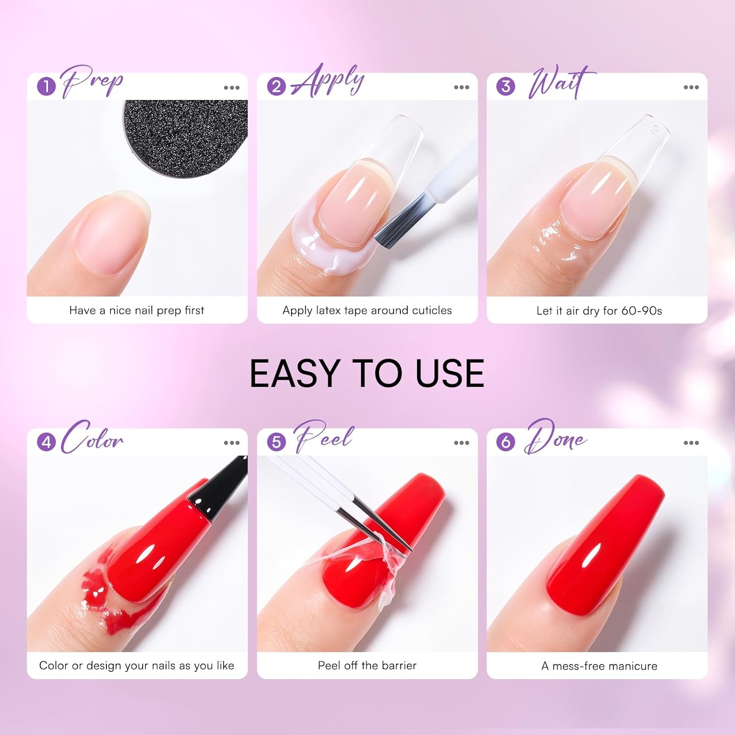 image:imageMakartt Rainbow Cat Eye Gel Nail Polish Glitter Universal 9D Holographic Sparkly Soak Off Gel UVLED Manicure with Magnet Stick for Nail Art Designs 10mlWhite Latex Tape