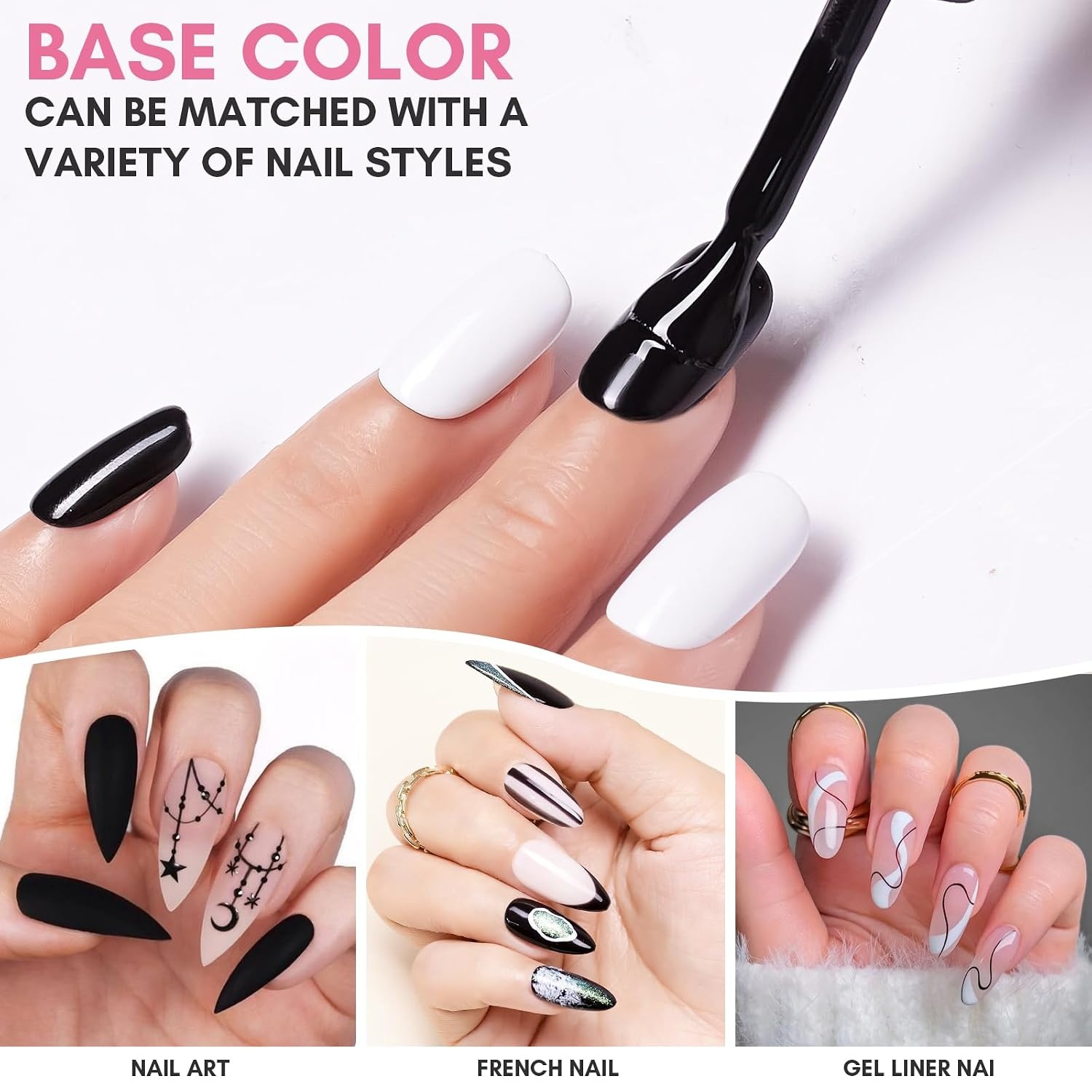 image:imageMakartt Rainbow Cat Eye Gel Nail Polish Glitter Universal 9D Holographic Sparkly Soak Off Gel UVLED Manicure with Magnet Stick for Nail Art Designs 10mlNoir