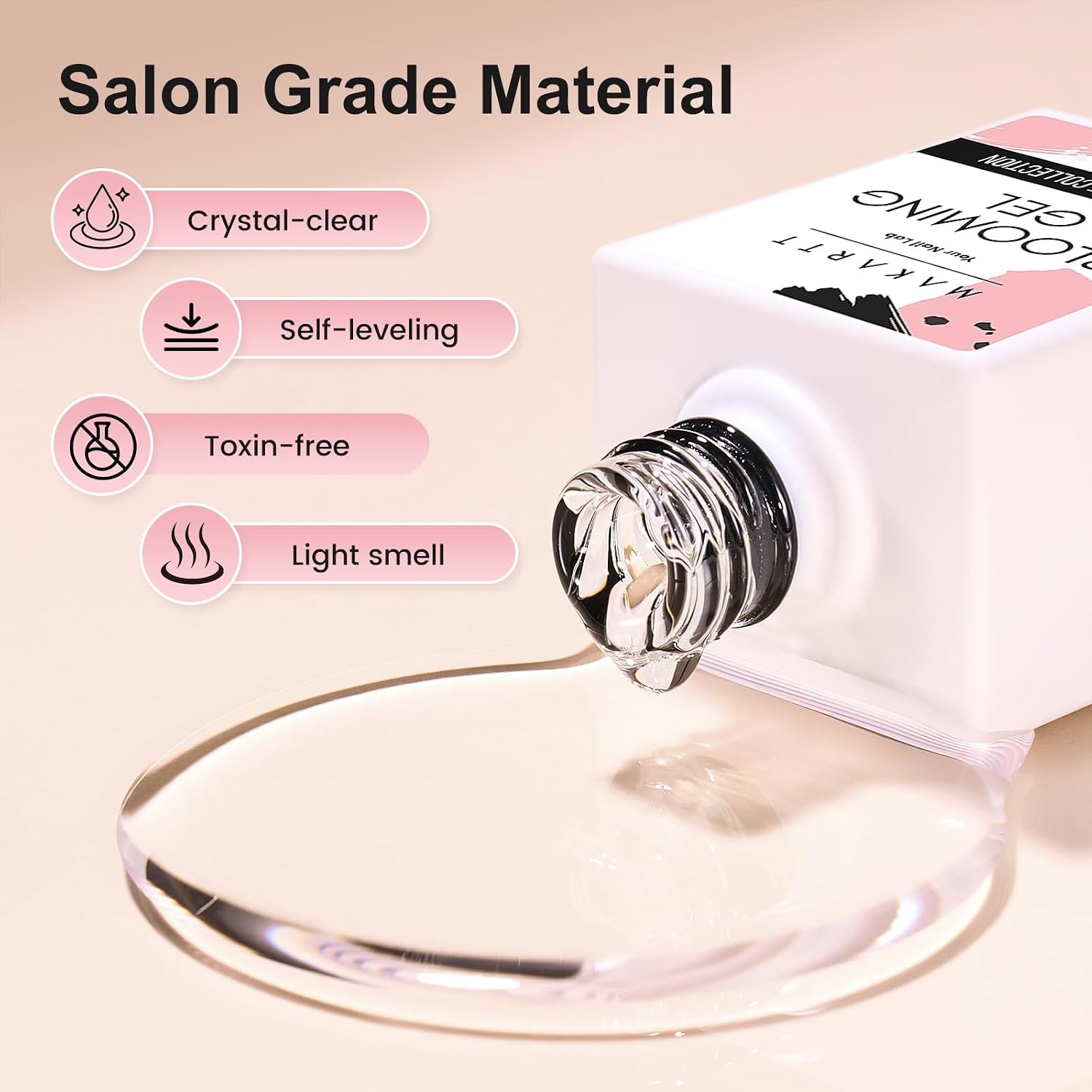 image:imageMakartt Rainbow Cat Eye Gel Nail Polish Glitter Universal 9D Holographic Sparkly Soak Off Gel UVLED Manicure with Magnet Stick for Nail Art Designs 10mlClear Blooming Gel with Brushes