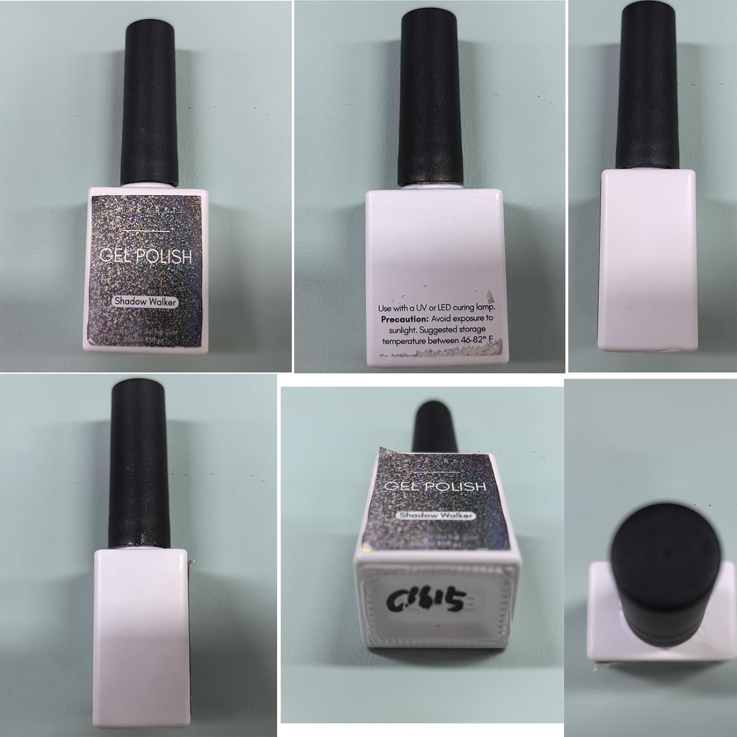 image:imageMakartt Rainbow Cat Eye Gel Nail Polish Glitter Universal 9D Holographic Sparkly Soak Off Gel UVLED Manicure with Magnet Stick for Nail Art Designs 10mlShadow Walker