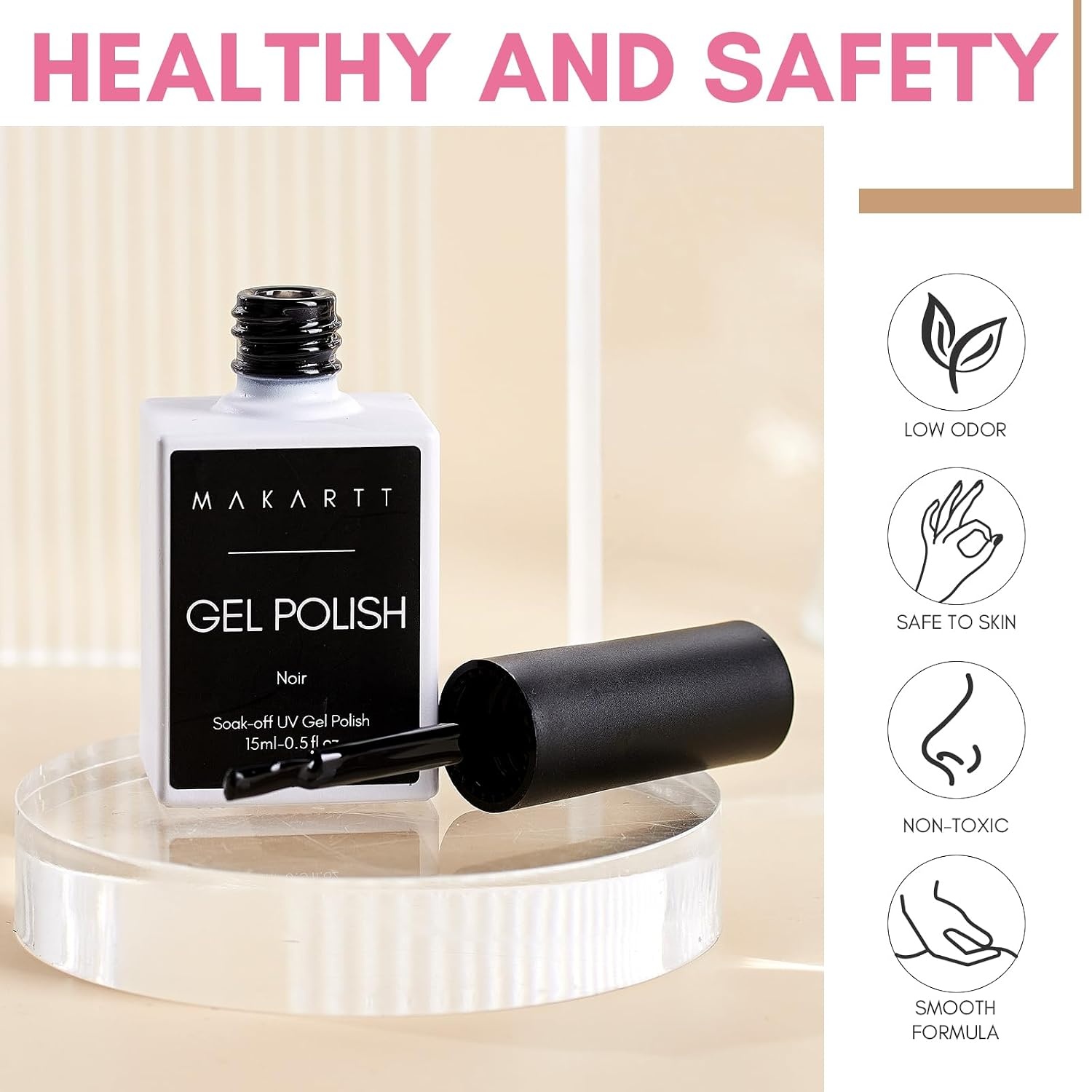 image:imageMakartt Rainbow Cat Eye Gel Nail Polish Glitter Universal 9D Holographic Sparkly Soak Off Gel UVLED Manicure with Magnet Stick for Nail Art Designs 10mlNoir