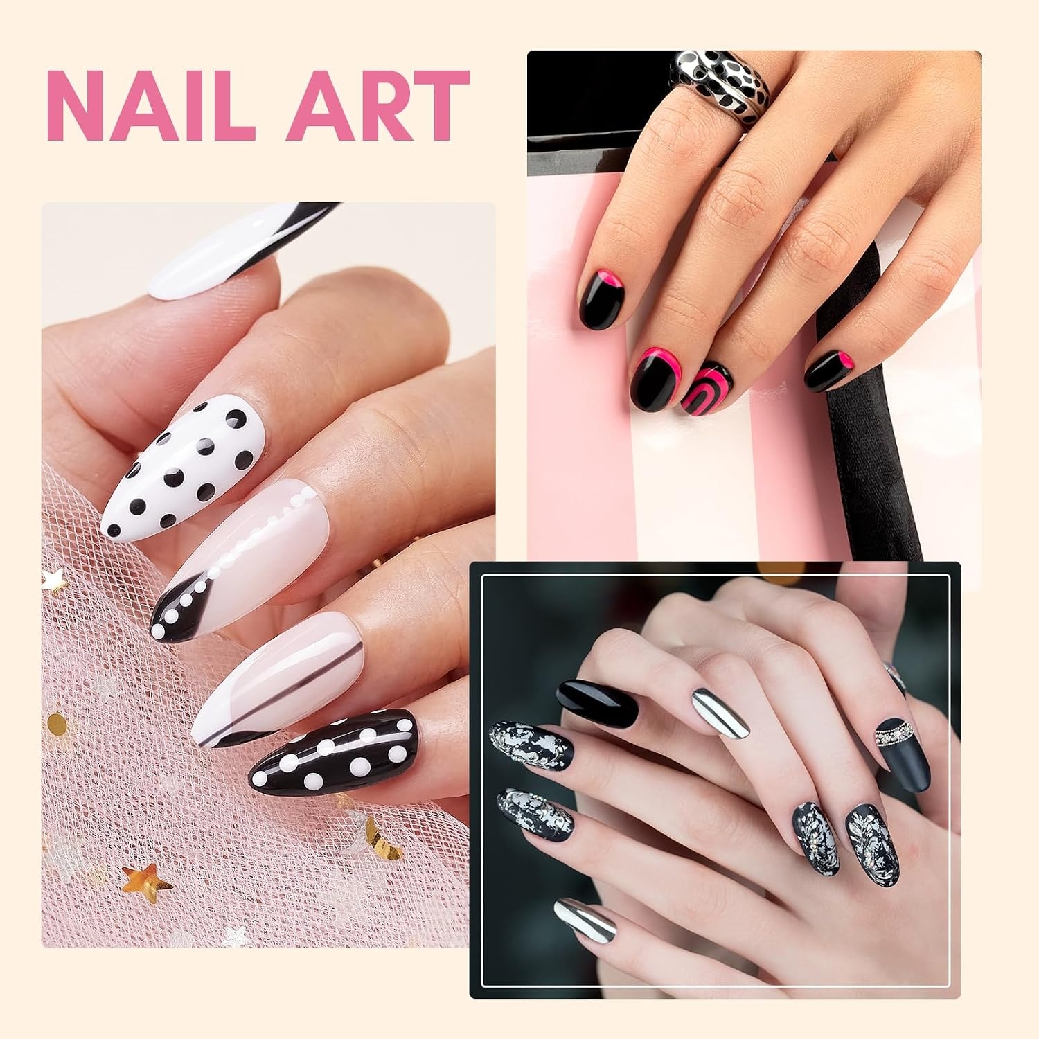 image:imageMakartt Rainbow Cat Eye Gel Nail Polish Glitter Universal 9D Holographic Sparkly Soak Off Gel UVLED Manicure with Magnet Stick for Nail Art Designs 10mlNoir