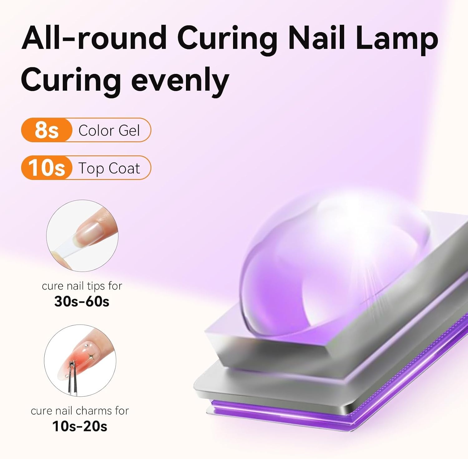image:imageMakartt UV Nail Lamp Handheld Flash Cure Lamp with Painless Mode Rechargeable Portable Nail Light 800mAh with LCD Display amp 3 Timers for Home amp SalonWhiteA1White