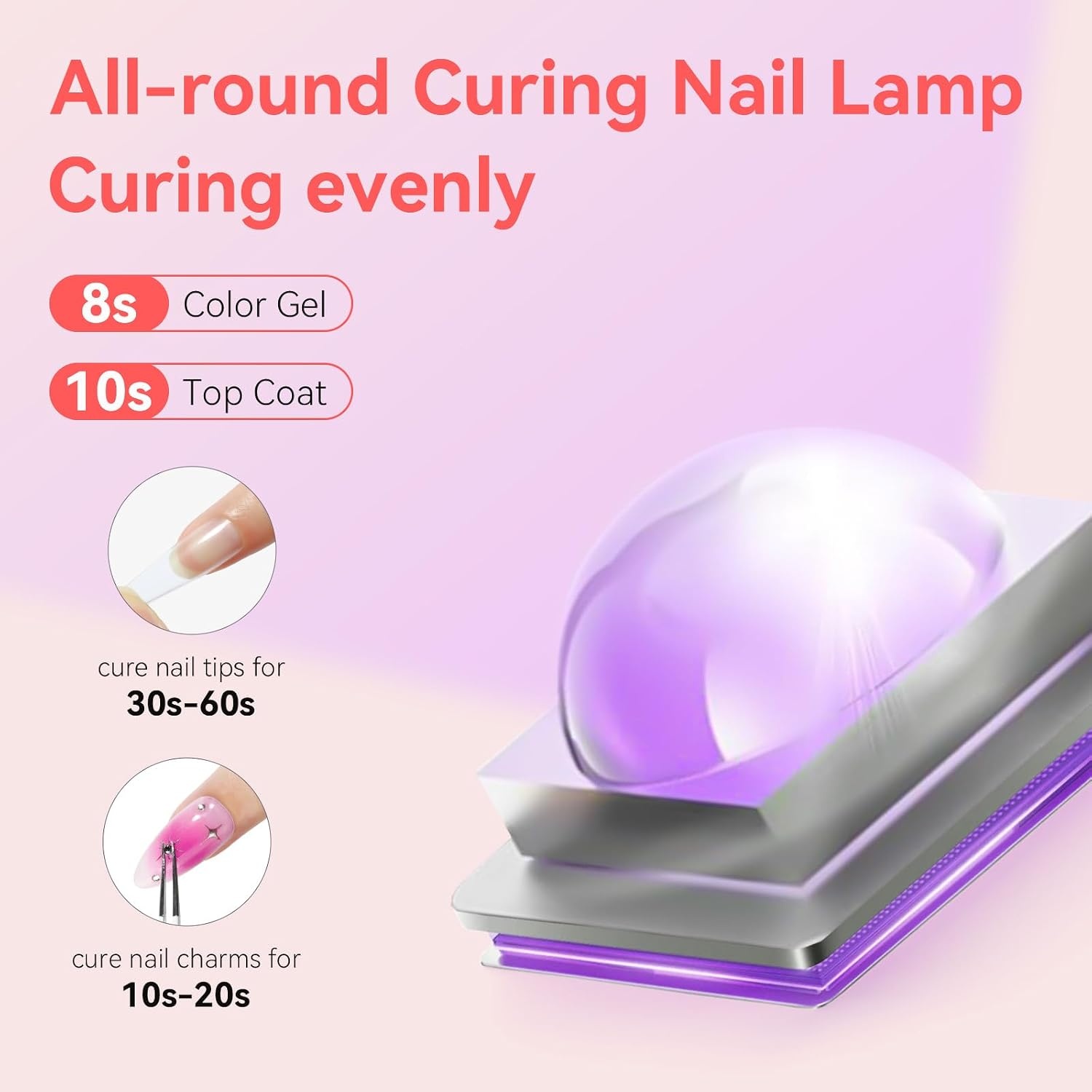 image:imageMakartt UV Nail Lamp Handheld Flash Cure Lamp with Painless Mode Rechargeable Portable Nail Light 800mAh with LCD Display amp 3 Timers for Home amp SalonWhiteA4Diamond