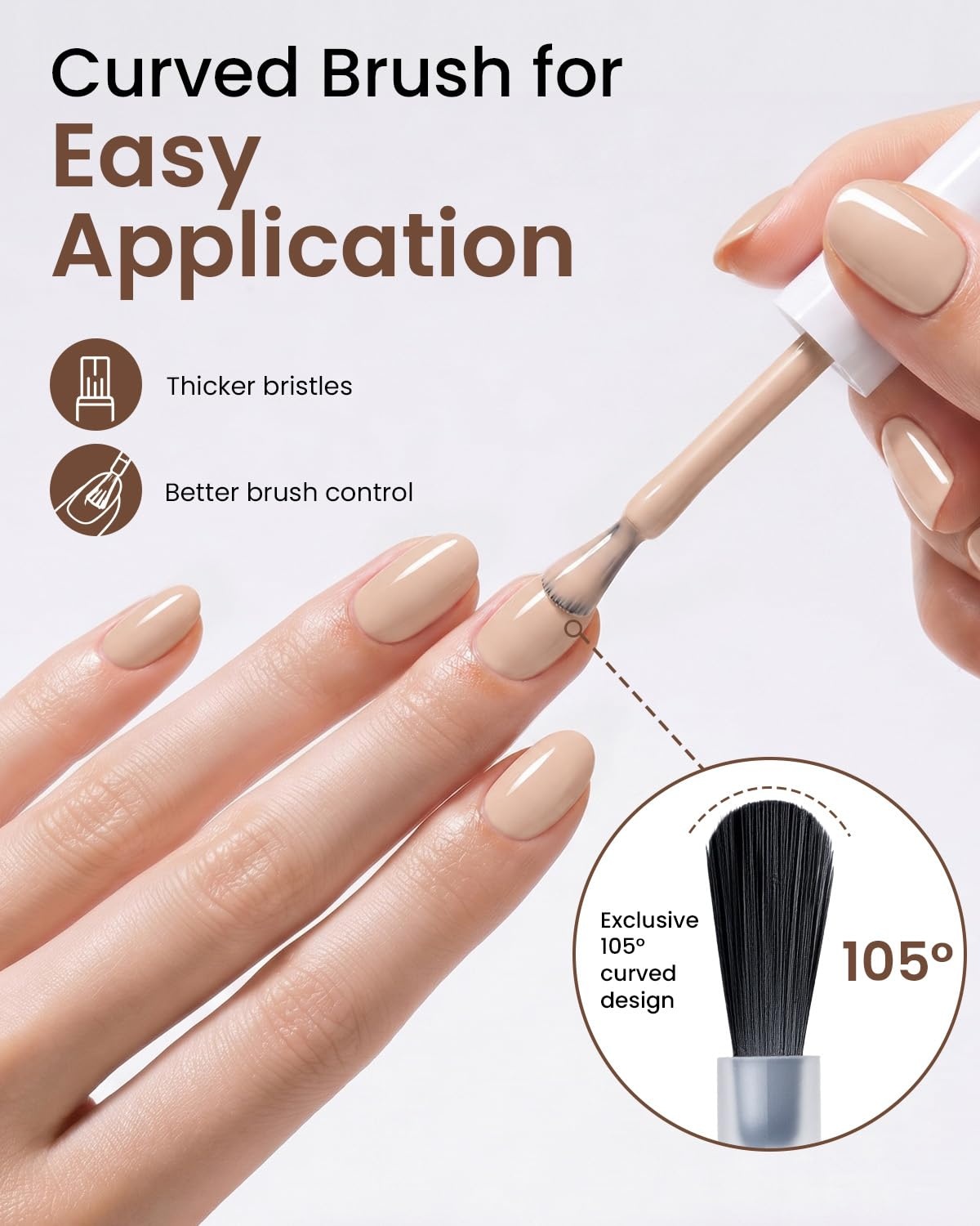 image:imageMakartt UltraPigmented Gel Nail Polish Nude 15ml Nude Gel Polish OneCoat Soak Off HighGloss Ceramic Shine SalonGrade UV Nail Gel Art Manicure DIY Salon Home Stay NeutralStay Neutral