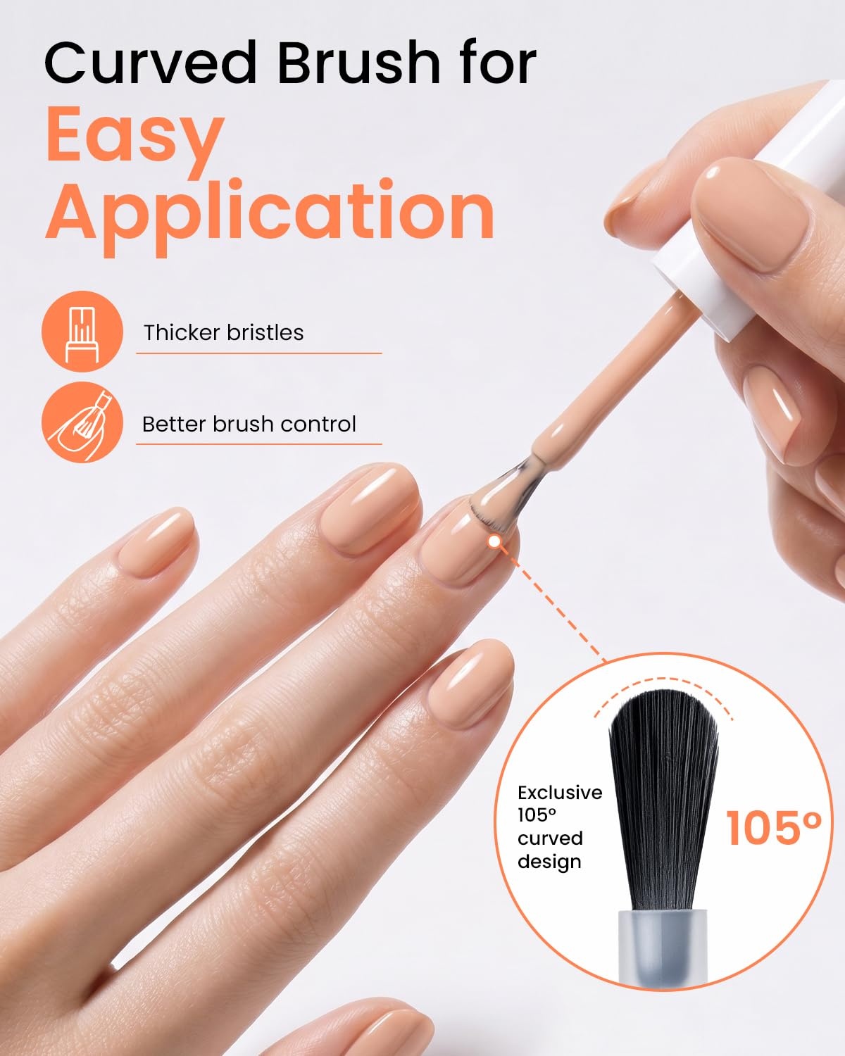 image:imageMakartt UltraPigmented Gel Nail Polish Nude 15ml Nude Gel Polish OneCoat Soak Off HighGloss Ceramic Shine SalonGrade UV Nail Gel Art Manicure DIY Salon Home Stay NeutralBarely There