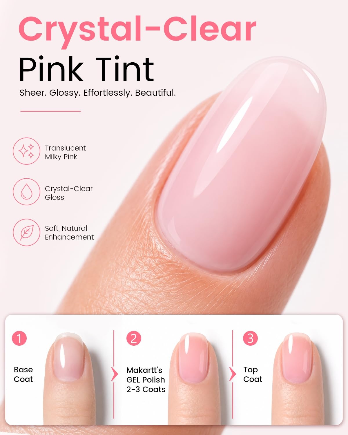 image:imageMakartt UltraPigmented Gel Nail Polish Nude 15ml Nude Gel Polish OneCoat Soak Off HighGloss Ceramic Shine SalonGrade UV Nail Gel Art Manicure DIY Salon Home Stay NeutralPetal Tint