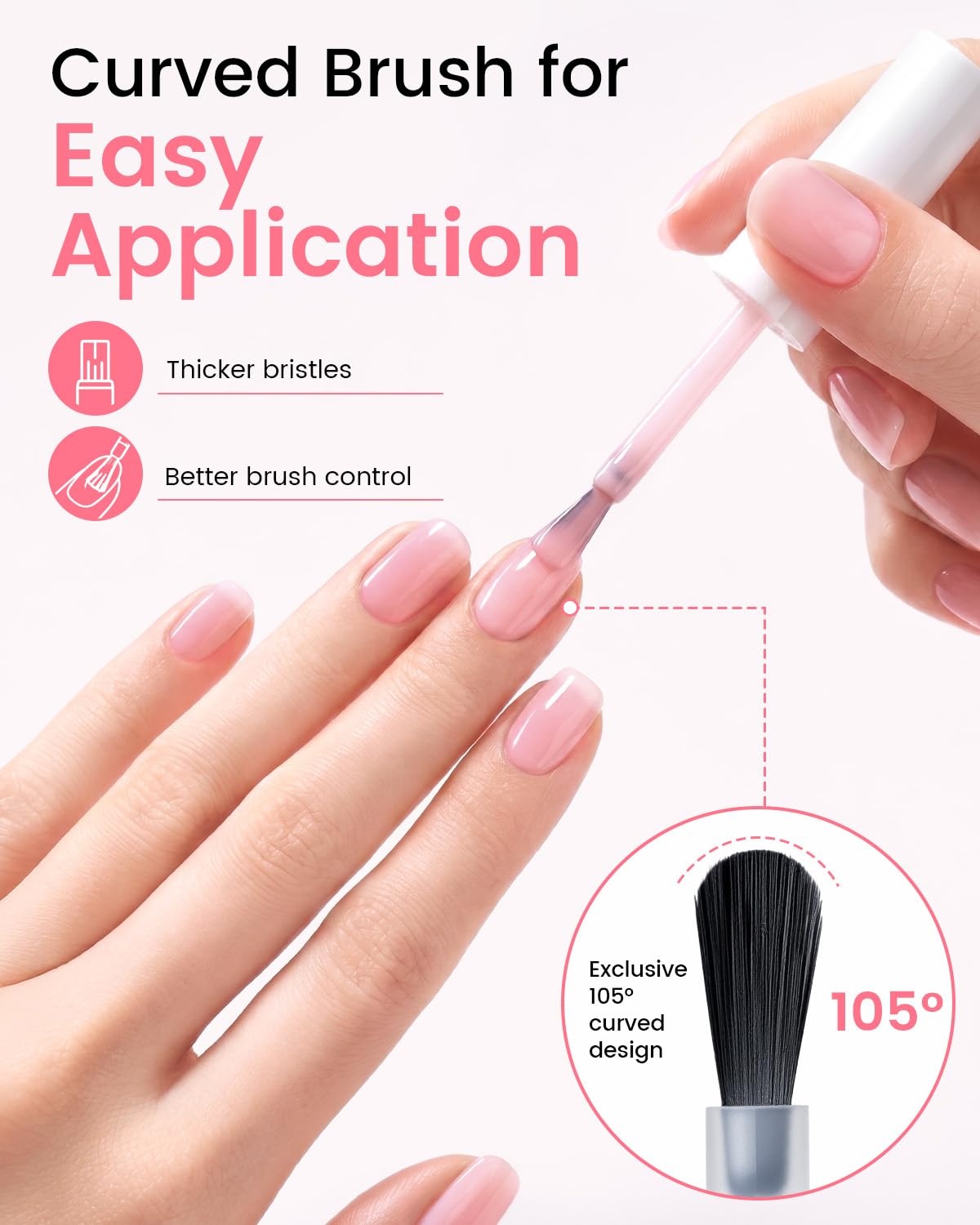 image:imageMakartt UltraPigmented Gel Nail Polish Nude 15ml Nude Gel Polish OneCoat Soak Off HighGloss Ceramic Shine SalonGrade UV Nail Gel Art Manicure DIY Salon Home Stay NeutralPetal Tint