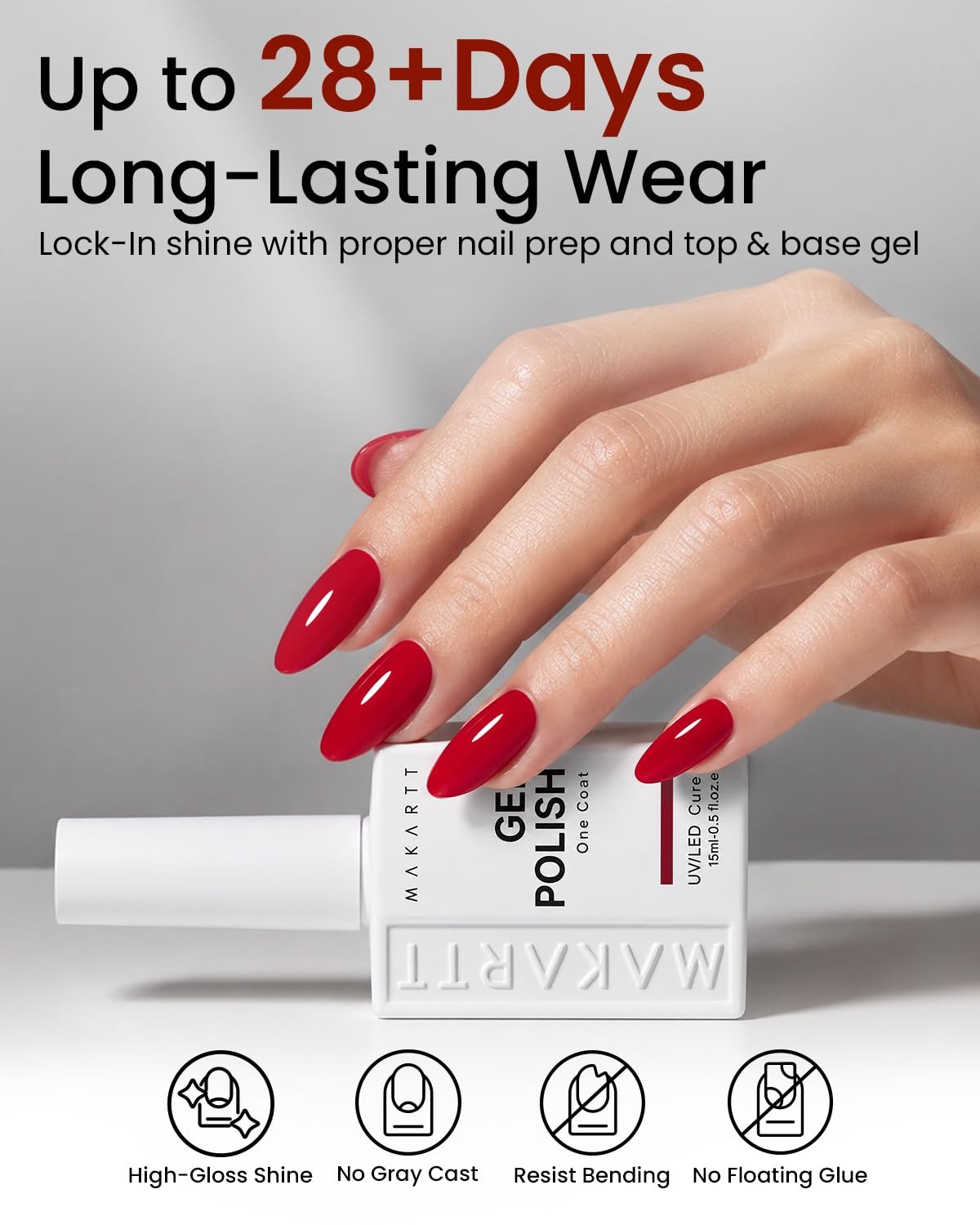 image:imageMakartt UltraPigmented Gel Nail Polish Nude 15ml Nude Gel Polish OneCoat Soak Off HighGloss Ceramic Shine SalonGrade UV Nail Gel Art Manicure DIY Salon Home Stay NeutralHot Take