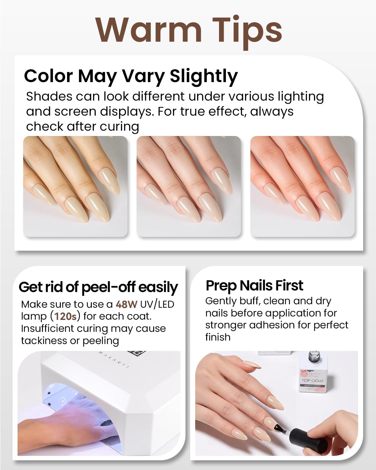 image:imageMakartt UltraPigmented Gel Nail Polish Nude 15ml Nude Gel Polish OneCoat Soak Off HighGloss Ceramic Shine SalonGrade UV Nail Gel Art Manicure DIY Salon Home Stay NeutralStay Neutral