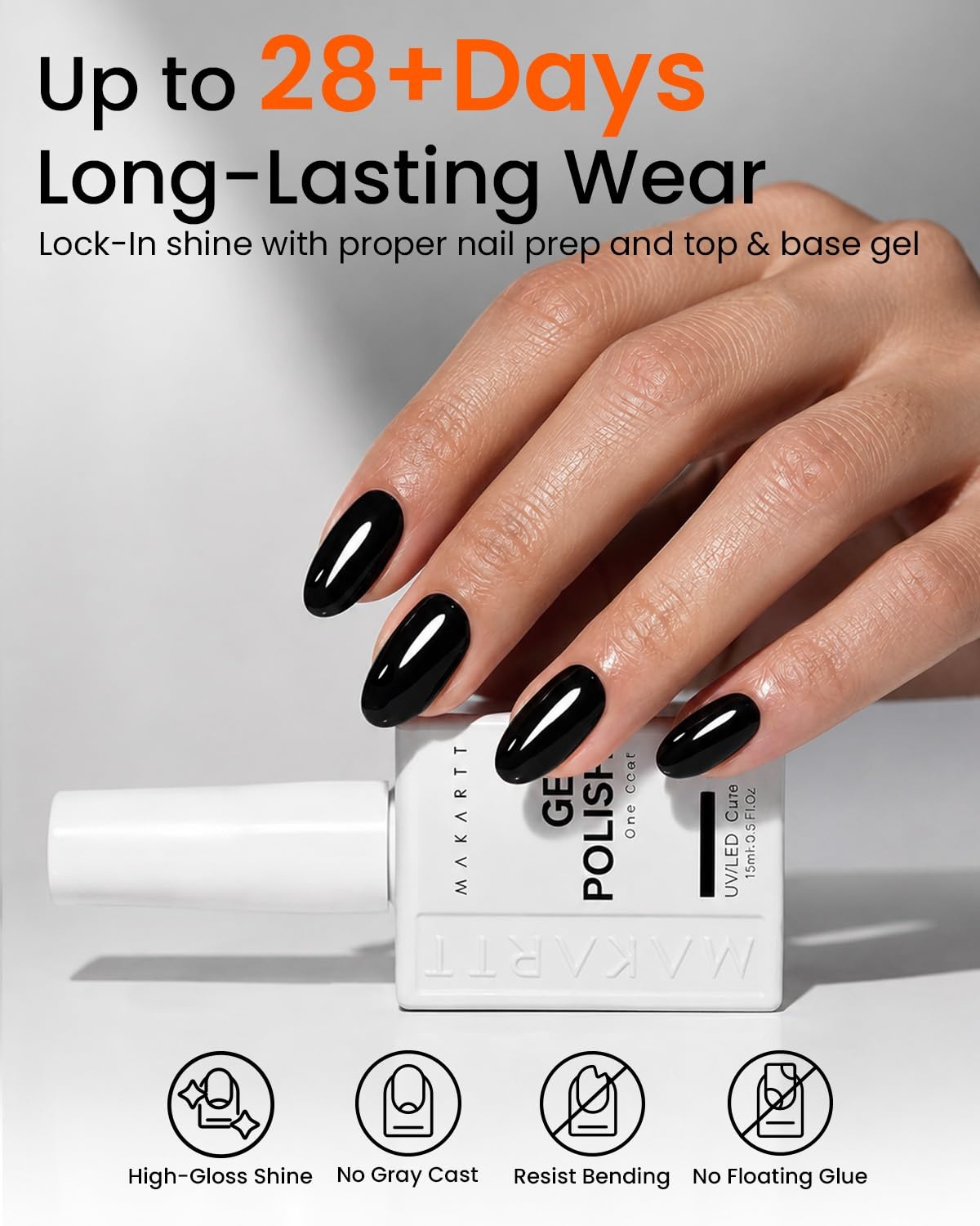 image:imageMakartt UltraPigmented Gel Nail Polish Nude 15ml Nude Gel Polish OneCoat Soak Off HighGloss Ceramic Shine SalonGrade UV Nail Gel Art Manicure DIY Salon Home Stay NeutralNight Script