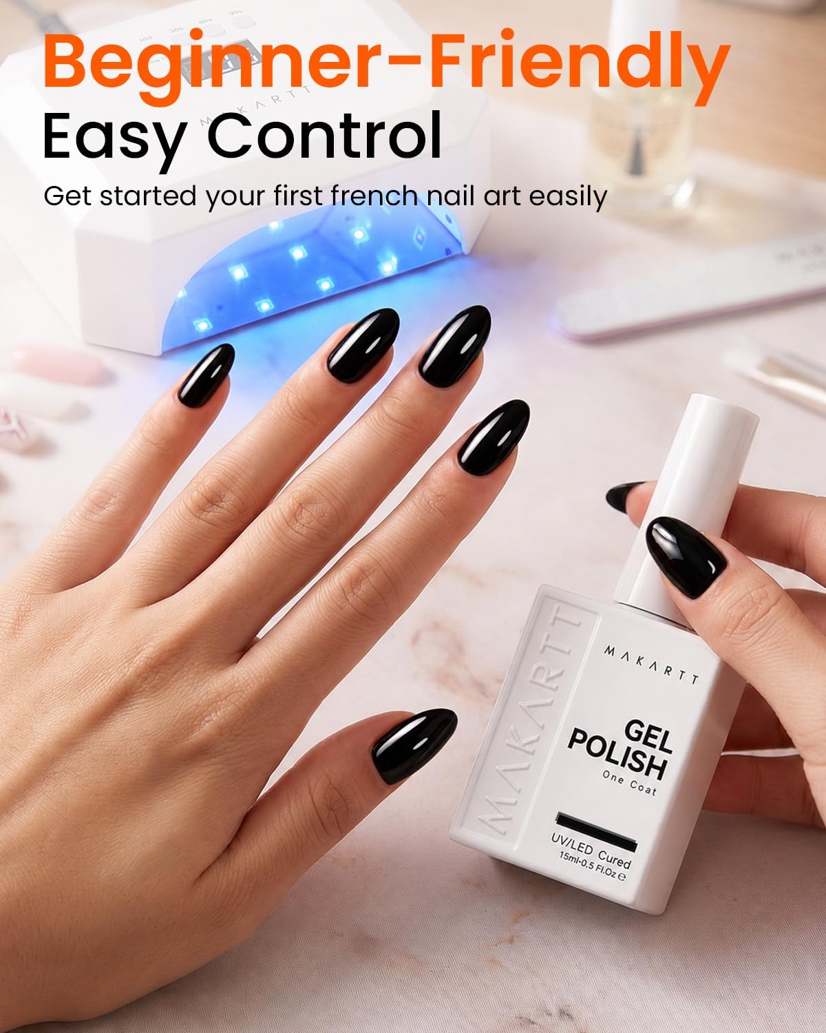 image:imageMakartt UltraPigmented Gel Nail Polish Nude 15ml Nude Gel Polish OneCoat Soak Off HighGloss Ceramic Shine SalonGrade UV Nail Gel Art Manicure DIY Salon Home Stay NeutralNight Script