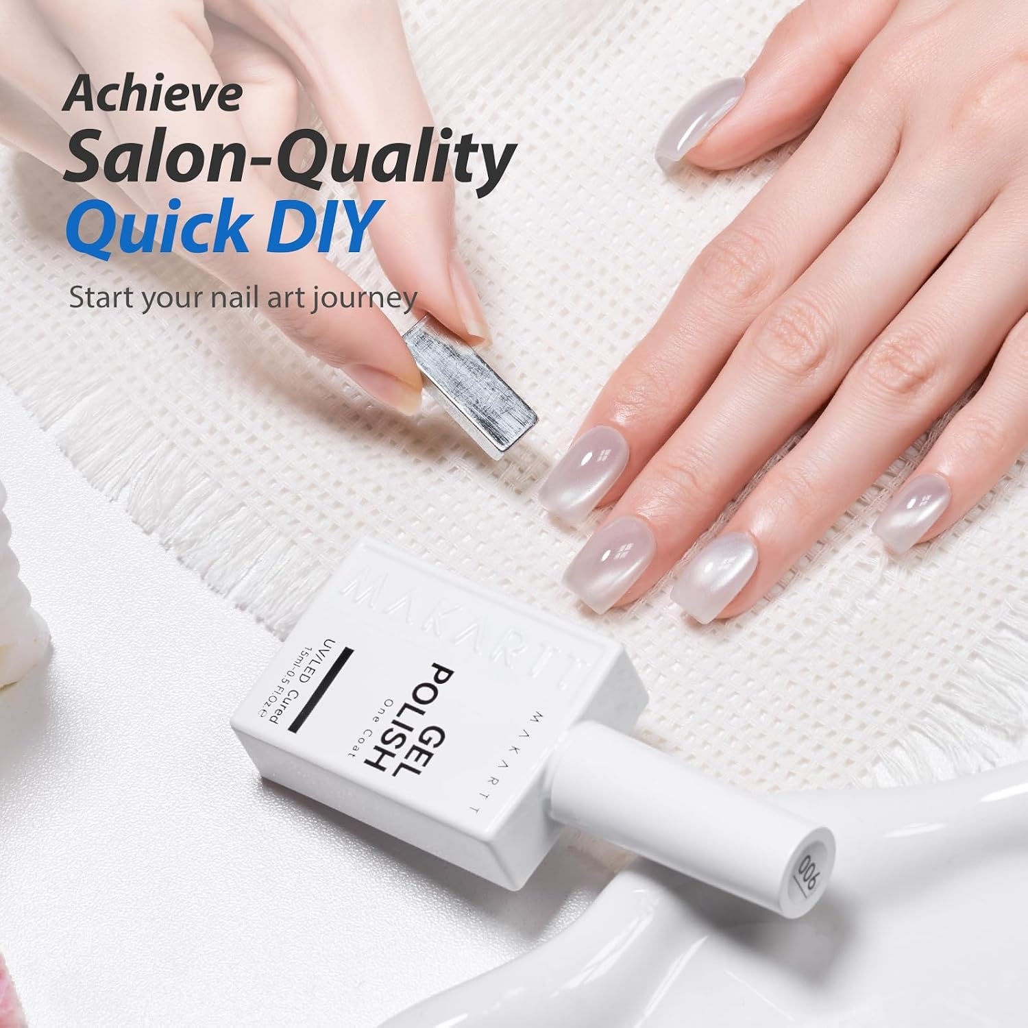 image:imageMakartt UltraPigmented Gel Nail Polish Nude 15ml Nude Gel Polish OneCoat Soak Off HighGloss Ceramic Shine SalonGrade UV Nail Gel Art Manicure DIY Salon Home Stay NeutralStudio Light