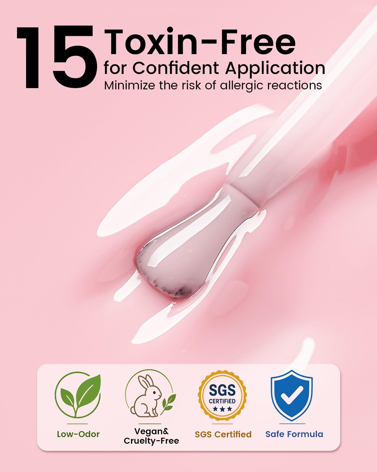 image:imageMakartt UltraPigmented Gel Nail Polish Nude 15ml Nude Gel Polish OneCoat Soak Off HighGloss Ceramic Shine SalonGrade UV Nail Gel Art Manicure DIY Salon Home Stay NeutralPetal Tint
