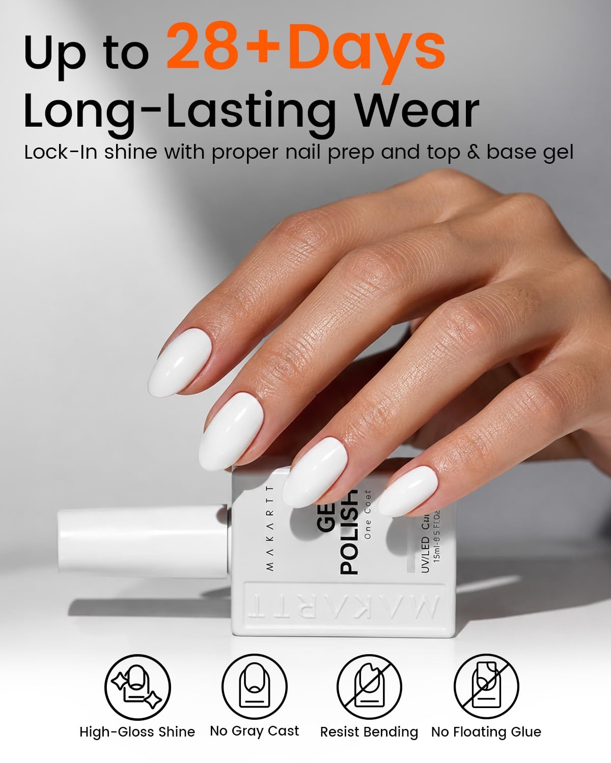 image:imageMakartt UltraPigmented Gel Nail Polish Nude 15ml Nude Gel Polish OneCoat Soak Off HighGloss Ceramic Shine SalonGrade UV Nail Gel Art Manicure DIY Salon Home Stay NeutralMilky Muse