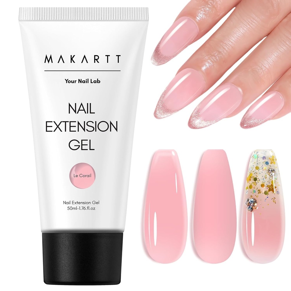 image:imageMakartt HemaFree Poly Nail Gel Light Pink50ML Builder for Extension Strengthener Hard Gels for Nails Beauty Gift Trendy Manicure Design Salon DIY at HomeNatural Pink