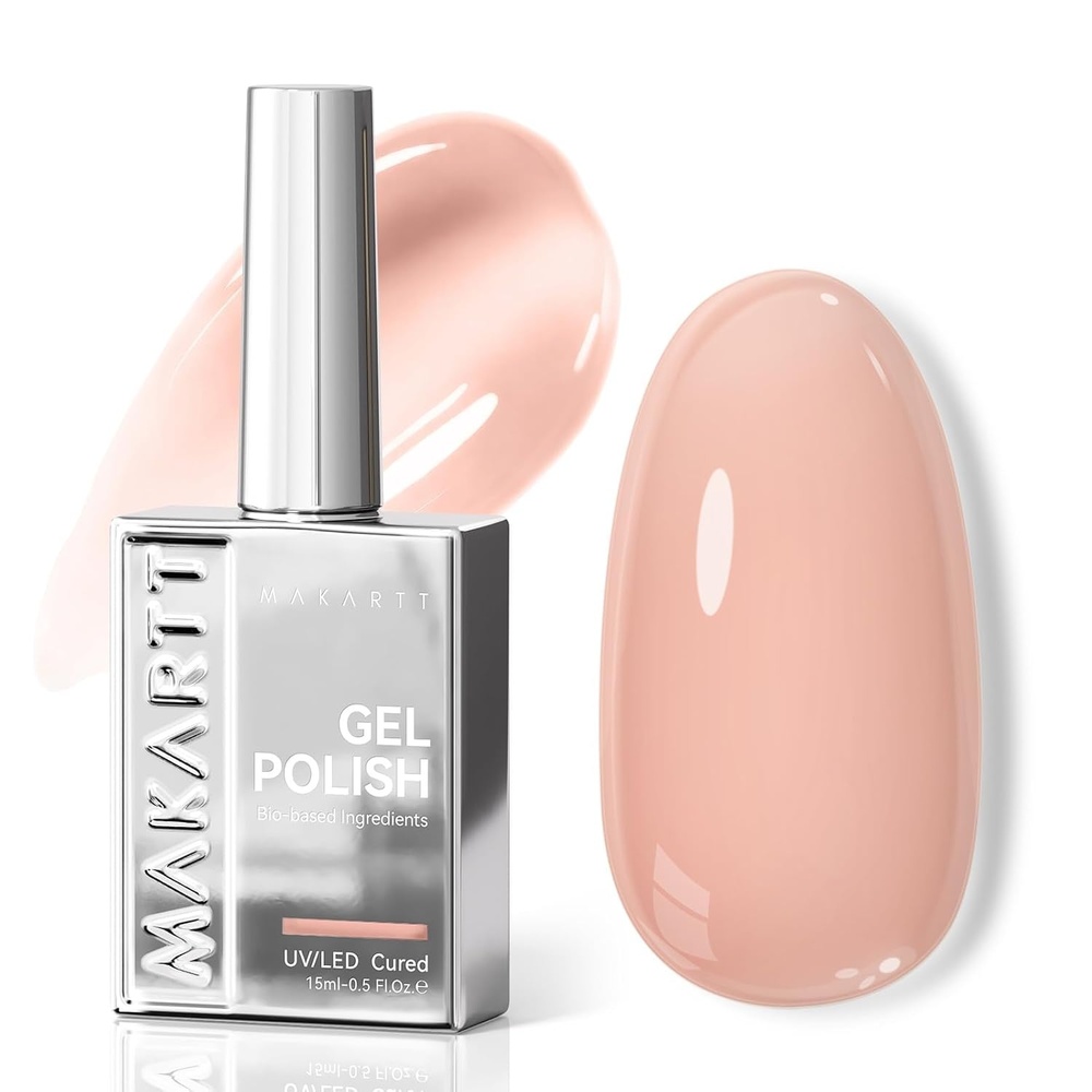 image:imageMakartt Jelly Bright Nude Gel Nail Polish 15ML HemaFree Neutral Nude Nail Polish Sheer Translucent Effect Soak Off UV LED Nail Art Manicure DIY Home Salon Gift for WomenHemafree Clay Muse