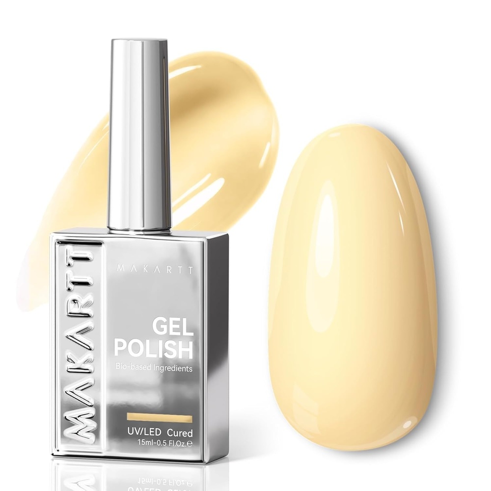 image:imageMakartt Jelly Bright Nude Gel Nail Polish 15ML HemaFree Neutral Nude Nail Polish Sheer Translucent Effect Soak Off UV LED Nail Art Manicure DIY Home Salon Gift for WomenHemafree Honey Souffl